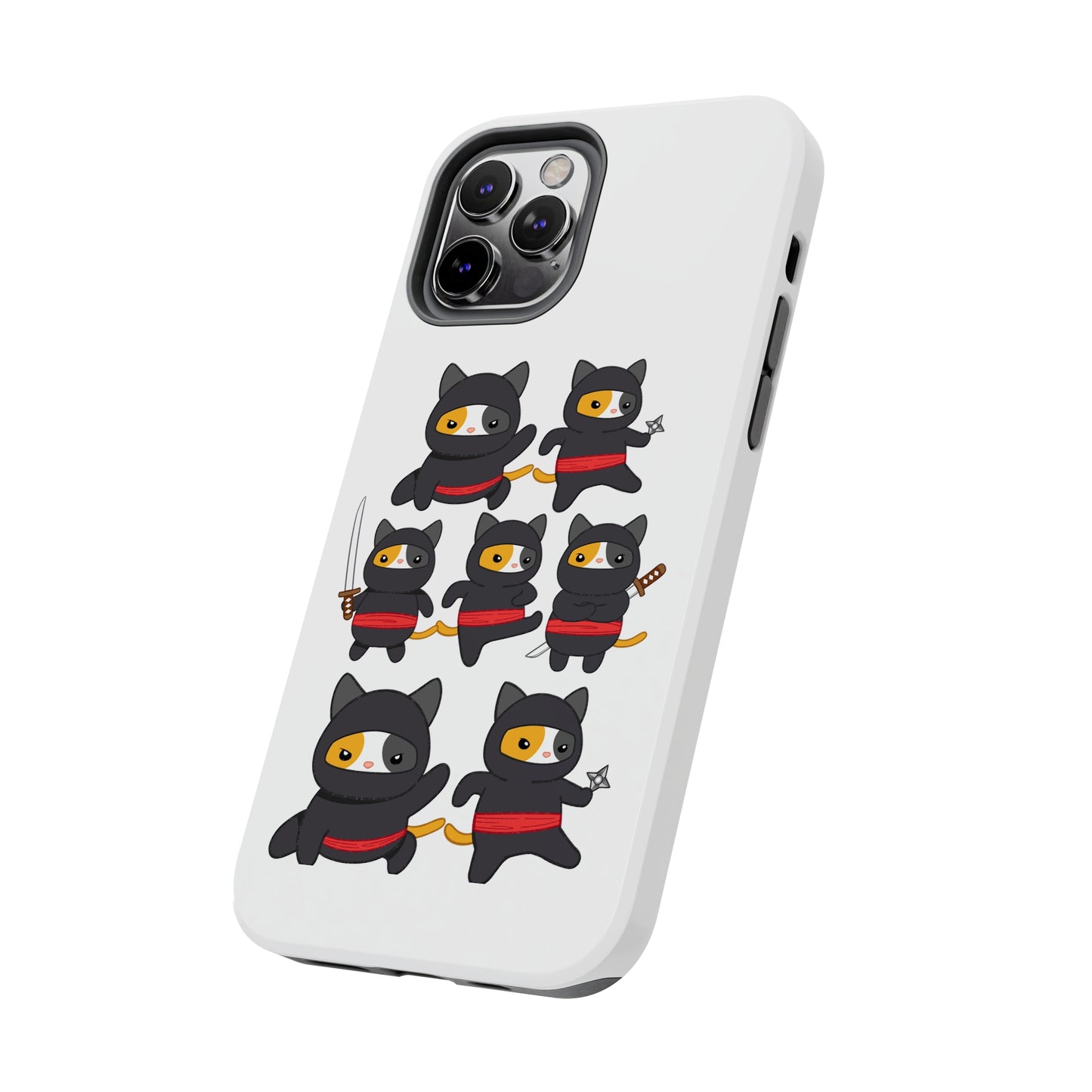 Funny Cat iPhone case for Cat Lover gift for Cat Mom gift Funny Cat Phone Case NINJA CATS Case