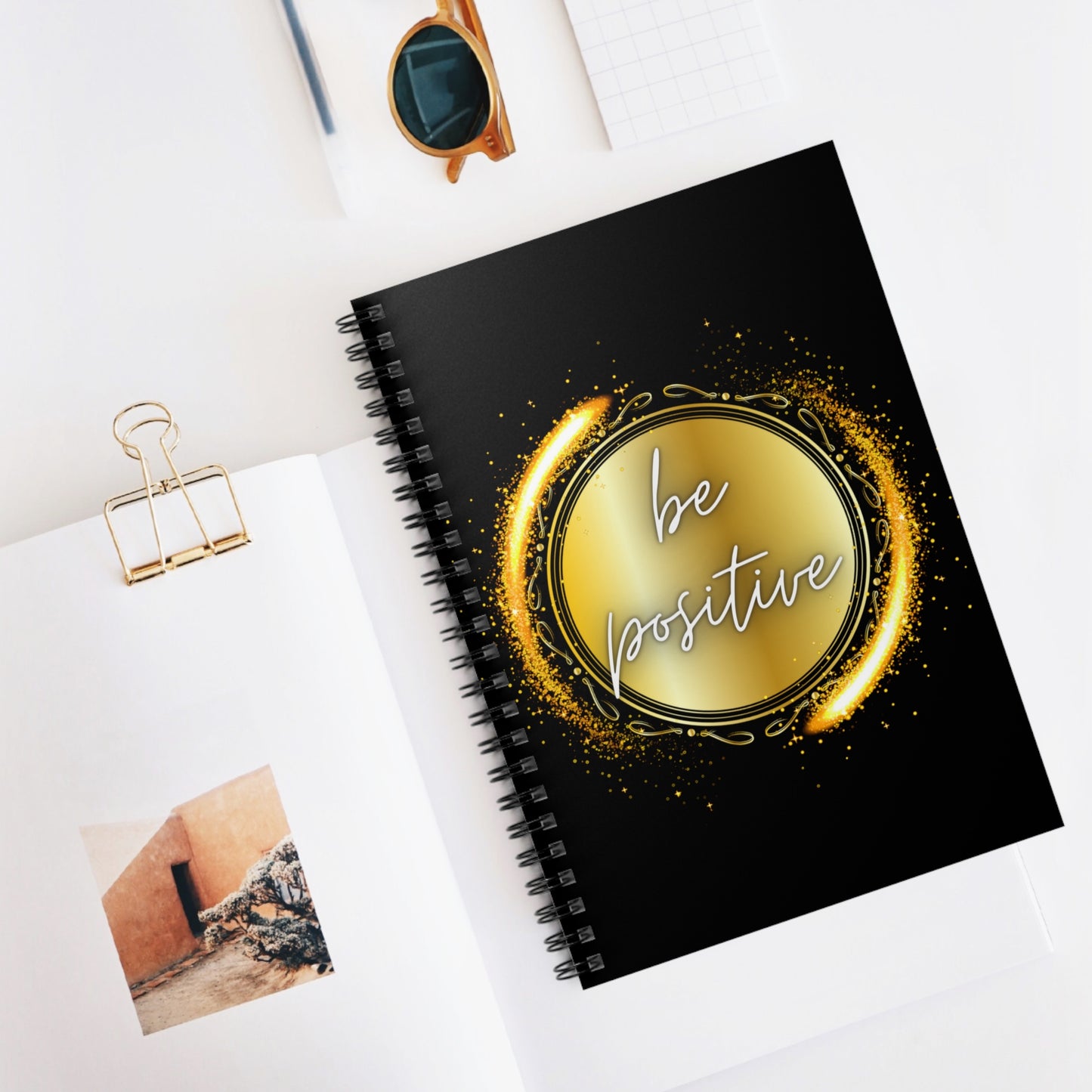 Be Positive Motivation Journal Pray Spiral Notebook - Ruled Line