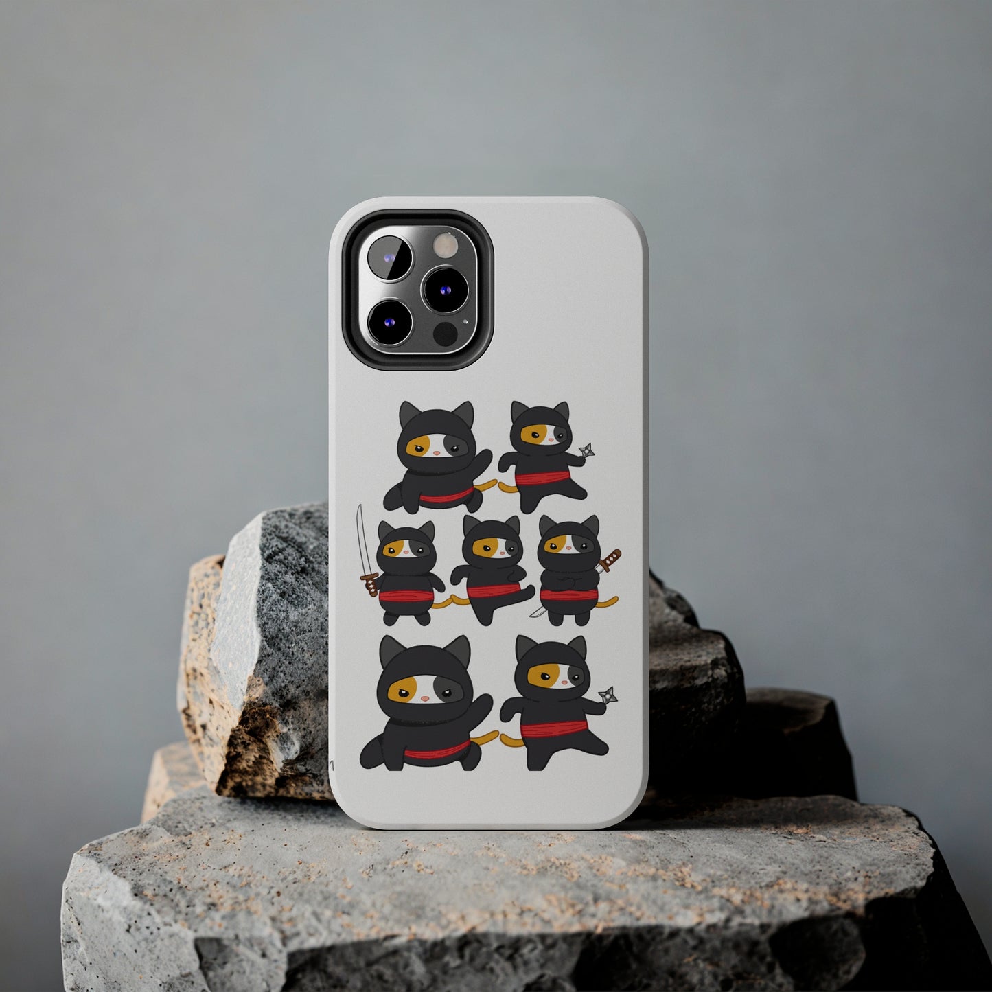 Funny Cat iPhone case for Cat Lover gift for Cat Mom gift Funny Cat Phone Case NINJA CATS Case