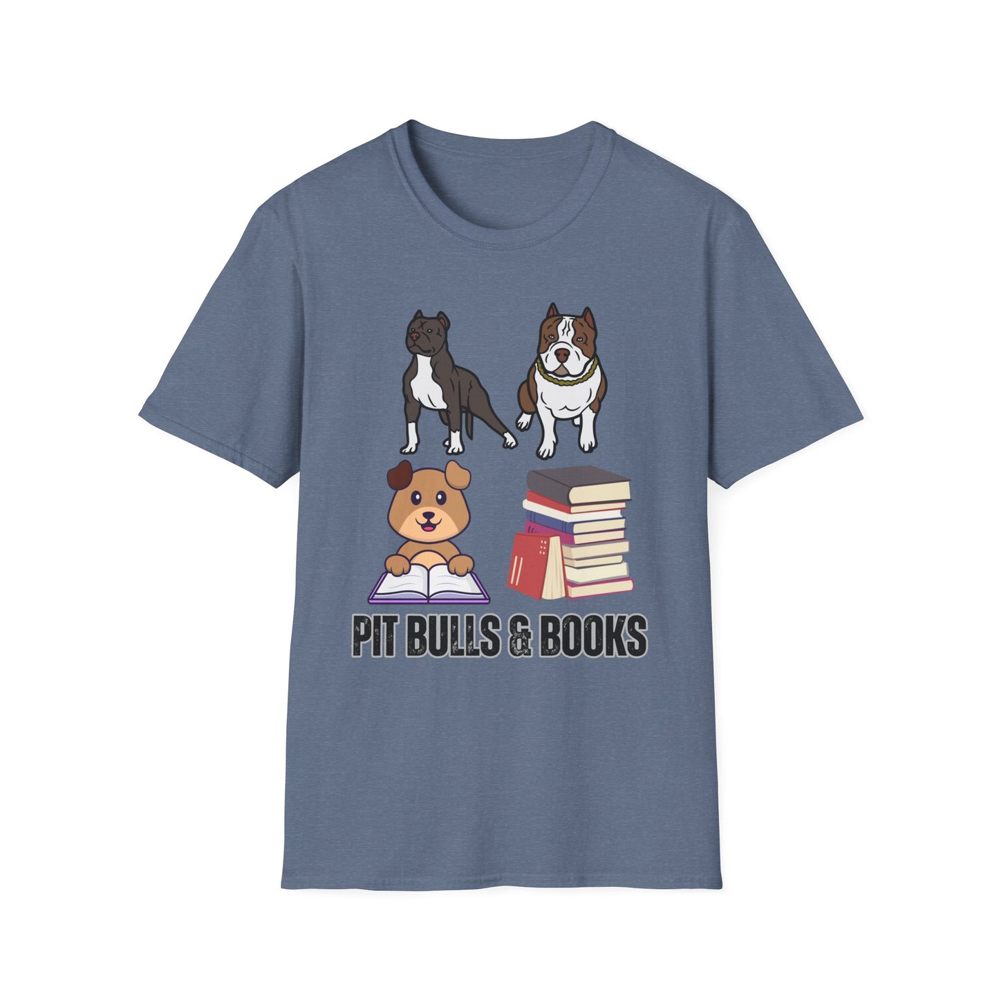 Books and Pit Bull T Shirt for Dog Mom Gift for Dog Lover gift for Dog Lovers Shirts - Dogs & Books T-shirt
