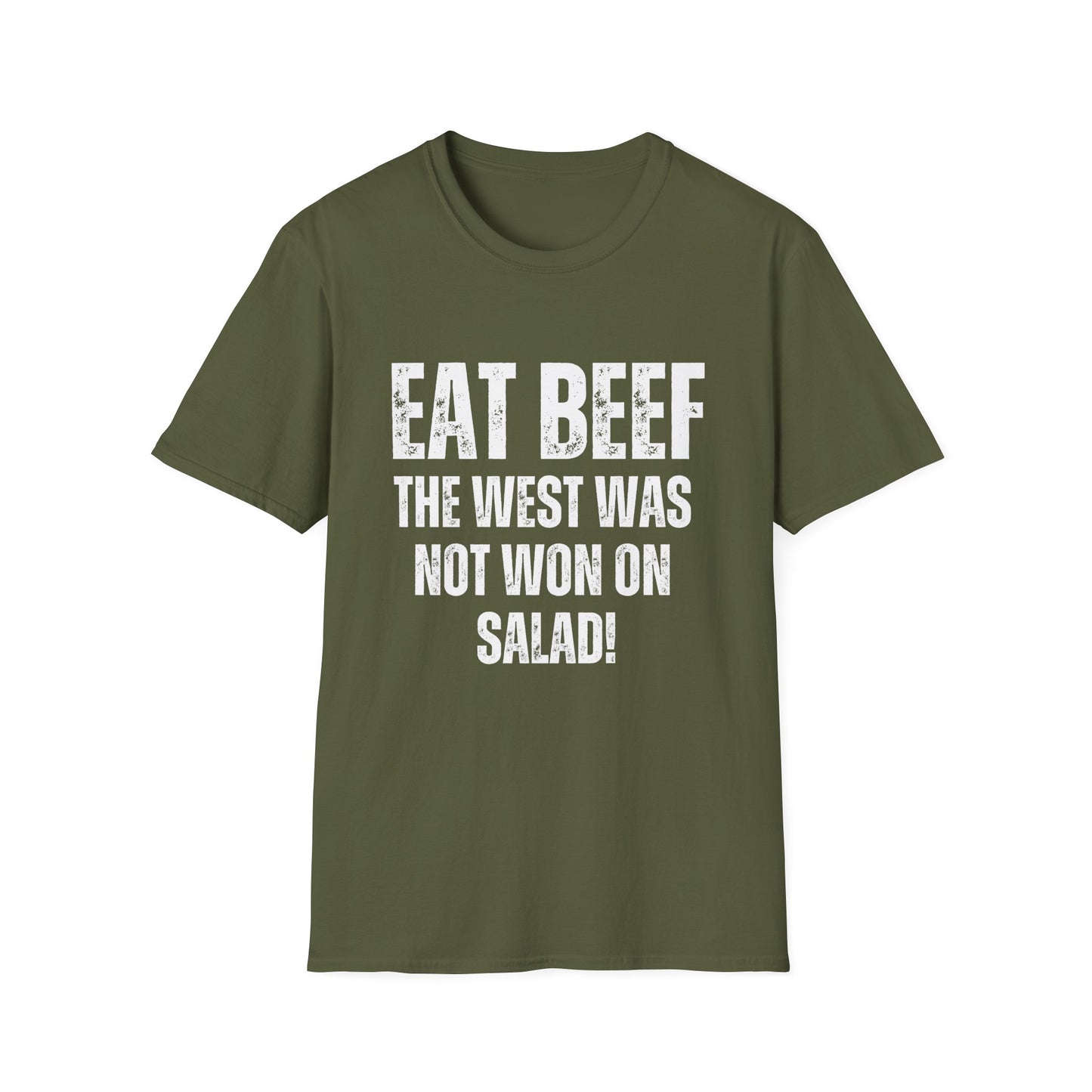 Funny T-Shirt for Meat Lover gifts for Carnivore Shirts for Grilling gifts for BBQ gift - EAT BEEF The West Was Not Won On Salad T shirt