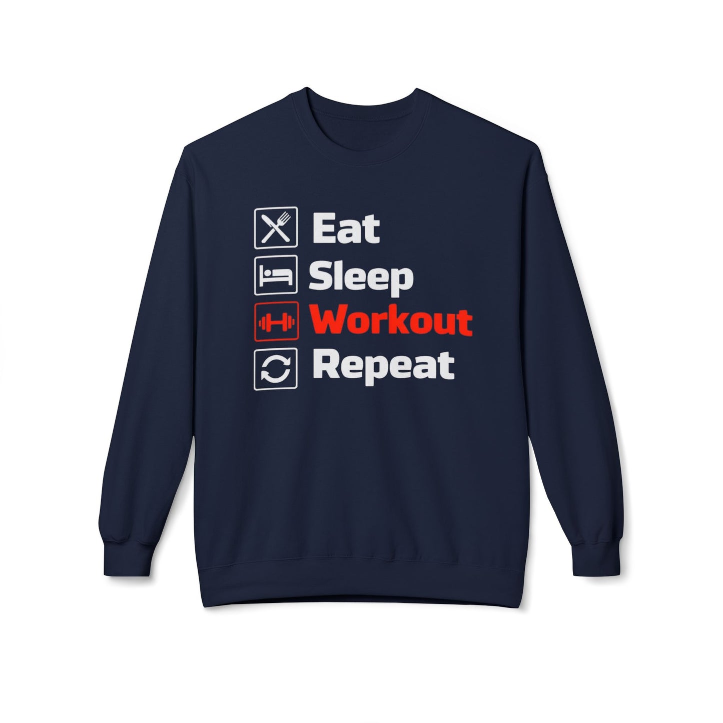 Workout Sweater for Gym Love Sweatshirts for Fitness Lovers Sweatshirt for Eat Sleep Workout Repeat Top for Gym Rat gift ideas Cross Fit
