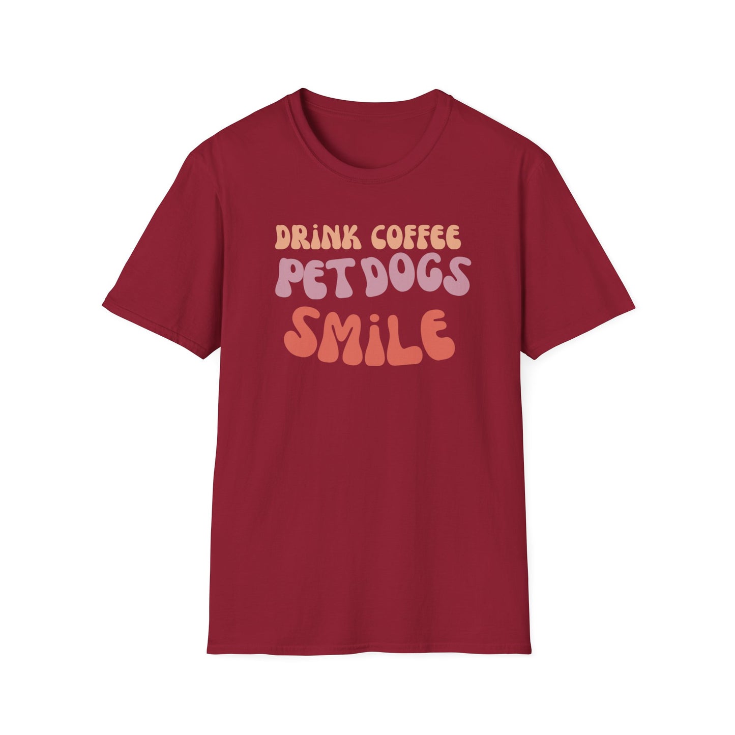 Groovy Dog Shirt for Coffee Lover Tees Retro Dog Tshirt for Dog Lover gift for Dog Mom present for Christmas gifts for Her Smile T-shirts