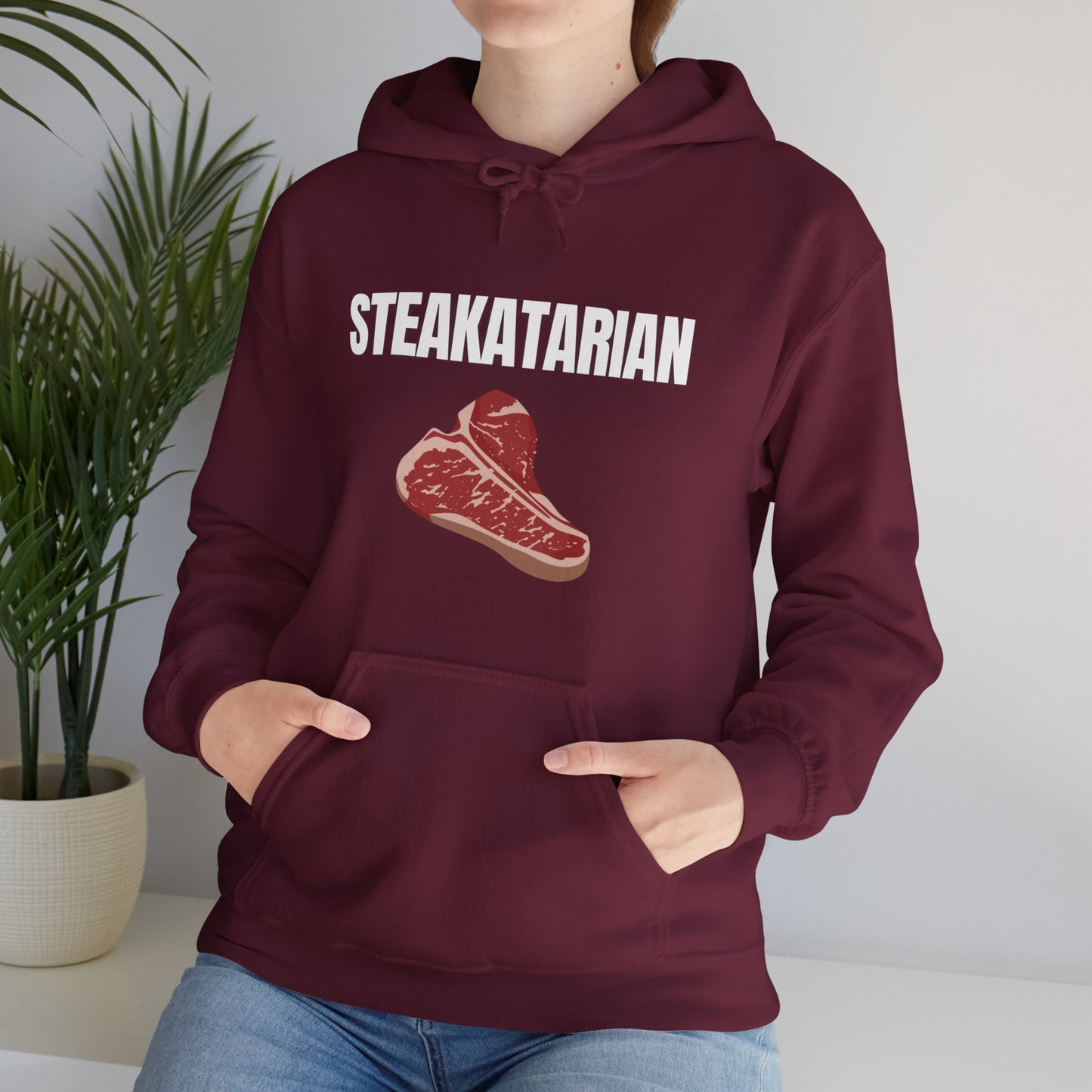 Steak Hoodie for Steak Lover Gift for Meat Lover Gift for Carnivore Heavy Thick Hoodie STEAKATARIAN