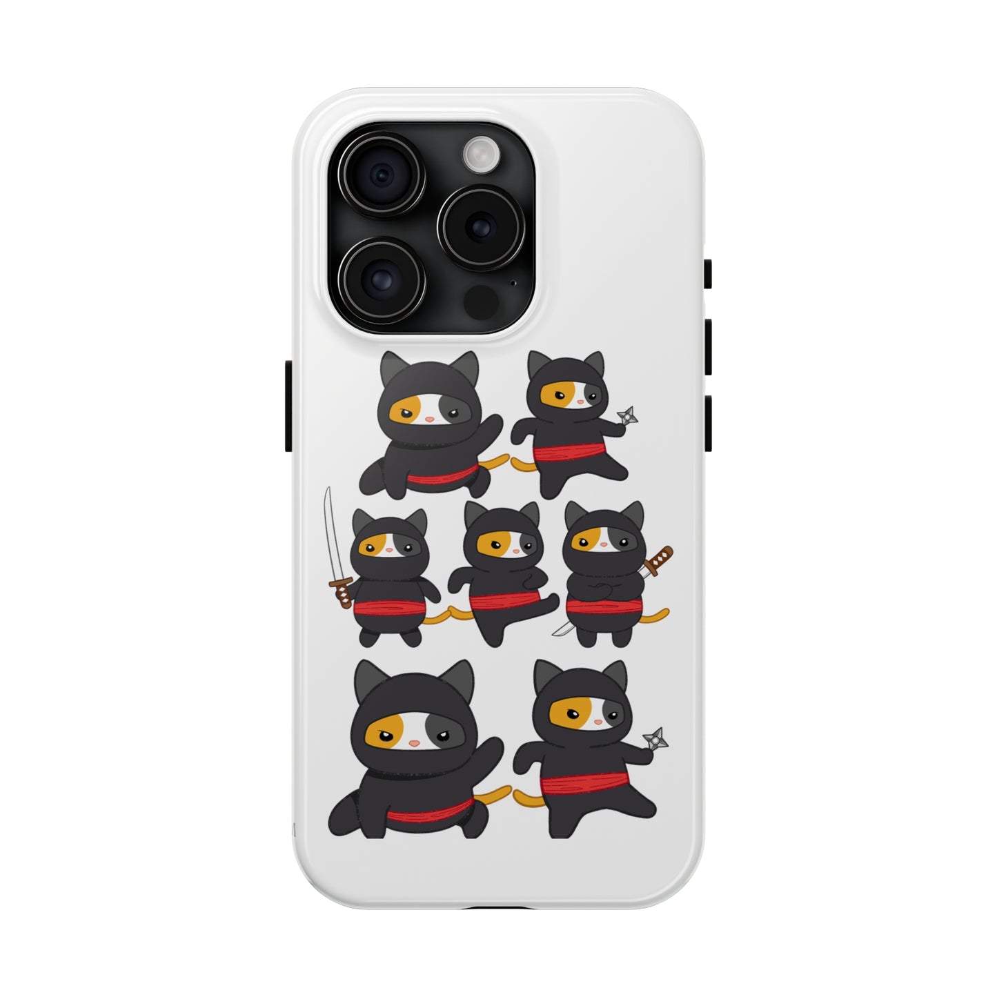 Funny Cat iPhone case for Cat Lover gift for Cat Mom gift Funny Cat Phone Case NINJA CATS Case