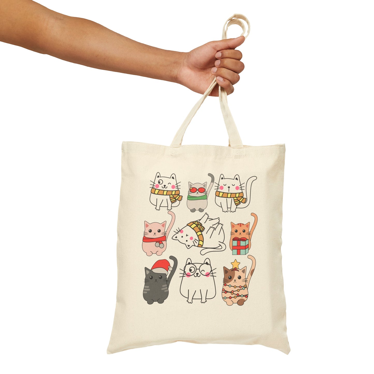 Minimalist Cats Canvas Tote Bag Trending Kitty Cat Totes for Mom gifts for Cat Lover gift for Her Funny Kitten Bag Reusable Shopping Bags