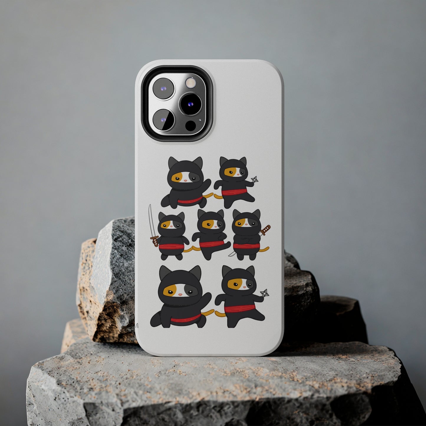 Funny Cat iPhone case for Cat Lover gift for Cat Mom gift Funny Cat Phone Case NINJA CATS Case
