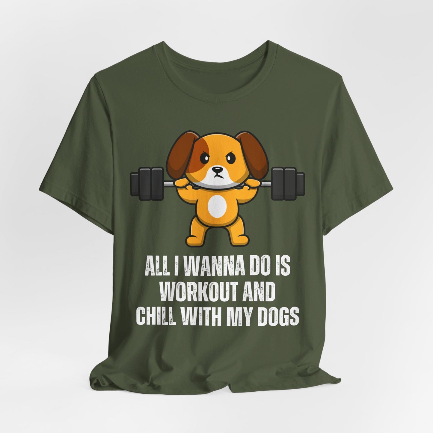Chill With My Dogs Shirt Funny Gym T-shirts for Dog Love gift for Fitness Lover gift for Workout Men's T Shirt Gym rat Women's Shirts