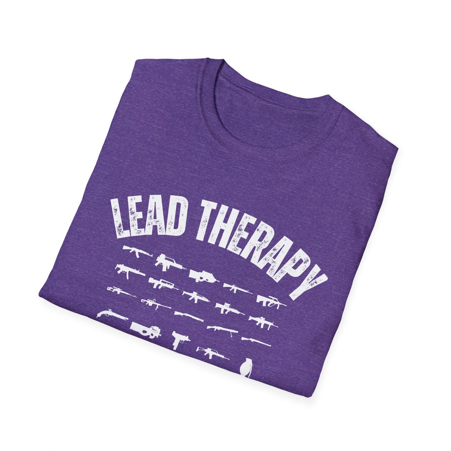 Gun Lover Lead Therapy Shooting Range Unisex Softstyle T-Shirt, Cool Second Amendment Tee, Gun Enthusiast Gift, Firearms Clothing, Pro-2A