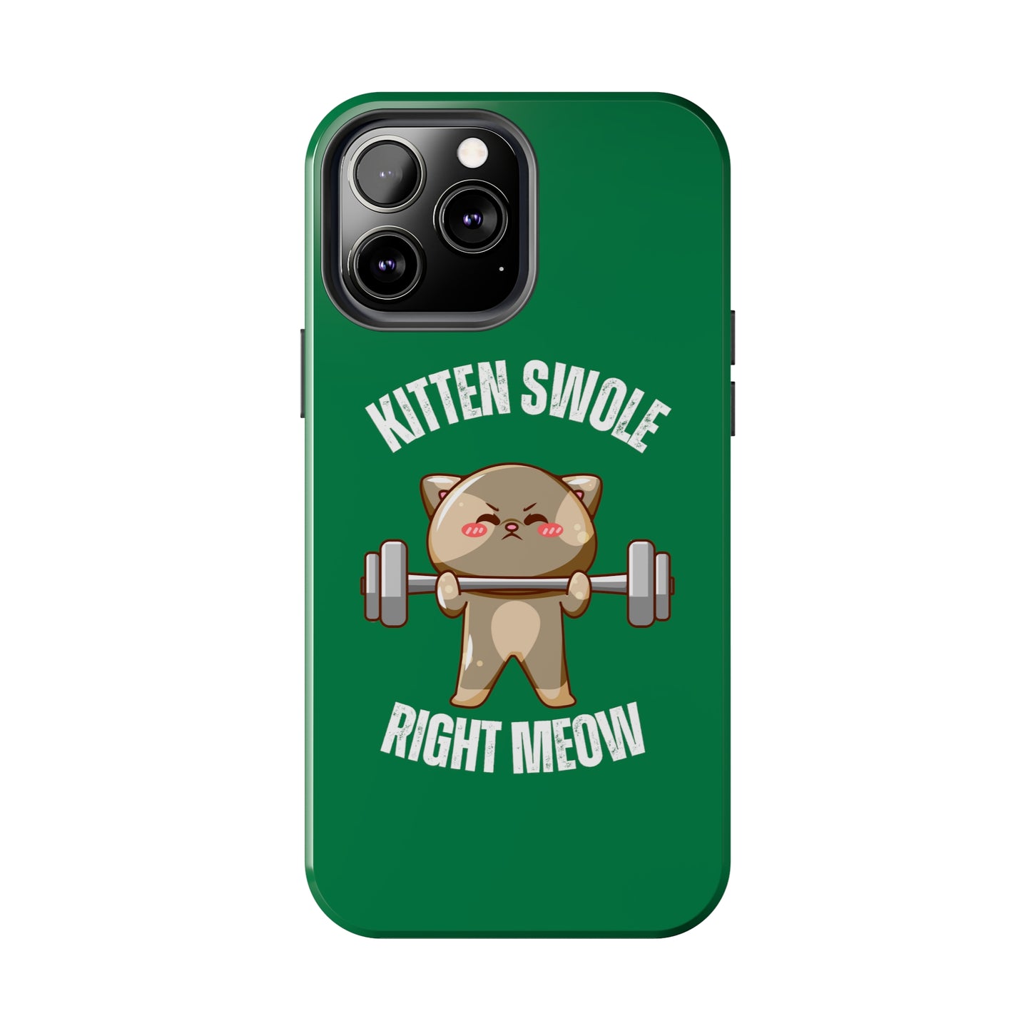 Funny Cat iPhone case for Gym Lover gift Cat Weightlifting Cat Lifting Weights Phone case for Workout Lover gift for Fitness enthusiast