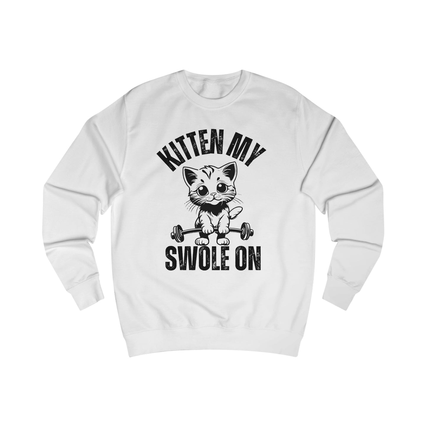 Funny Workout Sweatshirt for Cat Lady gift for Cat Lover Hilarious Kitty gifts for Her Funny Gym Cats Sweatshirts Kitten My Swole On