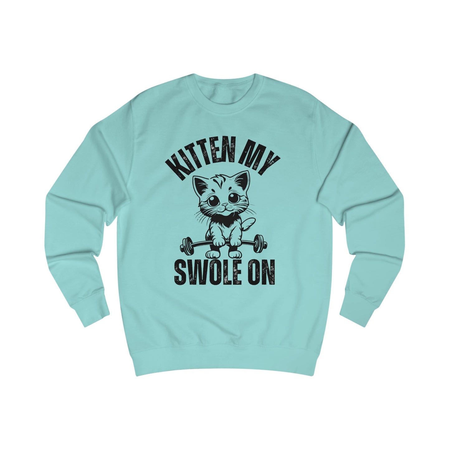 Funny Workout Sweatshirt for Cat Lady gift for Cat Lover Hilarious Kitty gifts for Her Funny Gym Cats Sweatshirts Kitten My Swole On