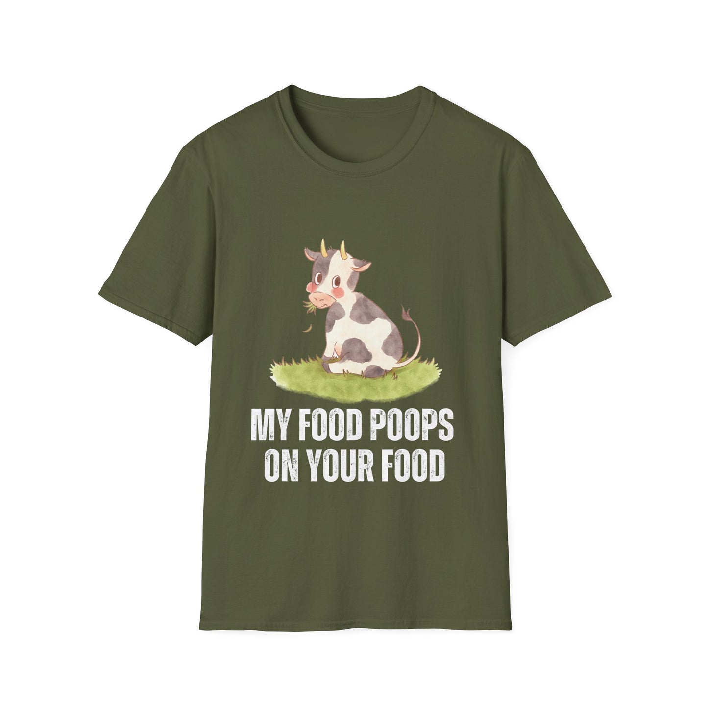 My Food Poops On Your Food Funny Beef Lover T-shirt for Meat Lovers Gift for Carnivore Diet T Shirt Cute Cow Shirt My Food Poops On Your Food
