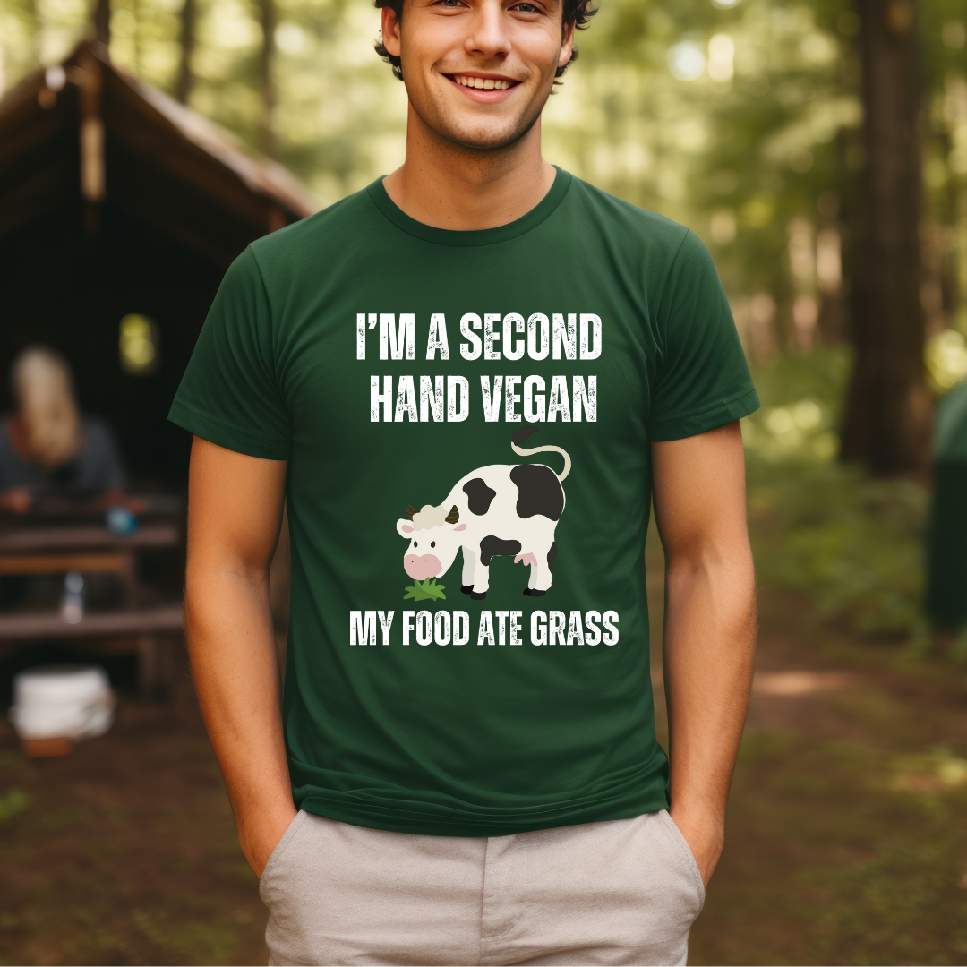 Carnivore Diet T Shirt for Meat Lover gifts for Him Meat Shirt for Carnivore gift for Meat Lover T Shirt I'm a Second Hand Vegan T-shirt