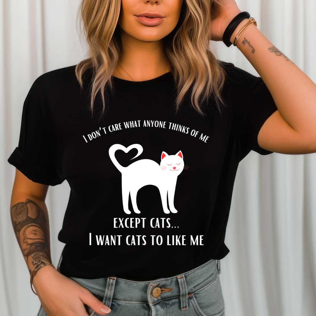 Cat Lover Tshirt for Cat Mom gifts for Dad Dad Tshirts Funny Kitty T-shirt I Want Cats to Like Me T-shirts Funny Cat Shirt for her gifts
