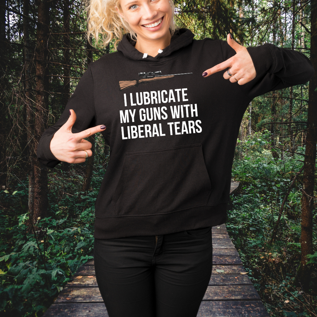 2nd Amendment Hoodie Second Amendment Pro Gun I Lubricate My Guns With Liberal Tears Funny Hoodie for Conservative gift Republican hoodie