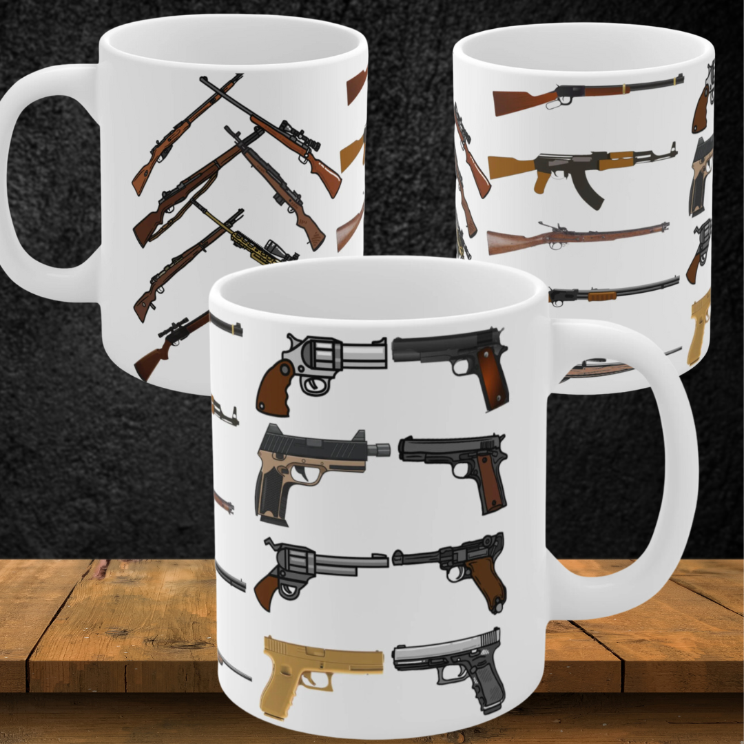 Gun Range Coffee Mug for Gun Lover gift for Gun Enthusiast Gift For Him - Rifle Mug - Pistol Mug - Republican Mug 11oz