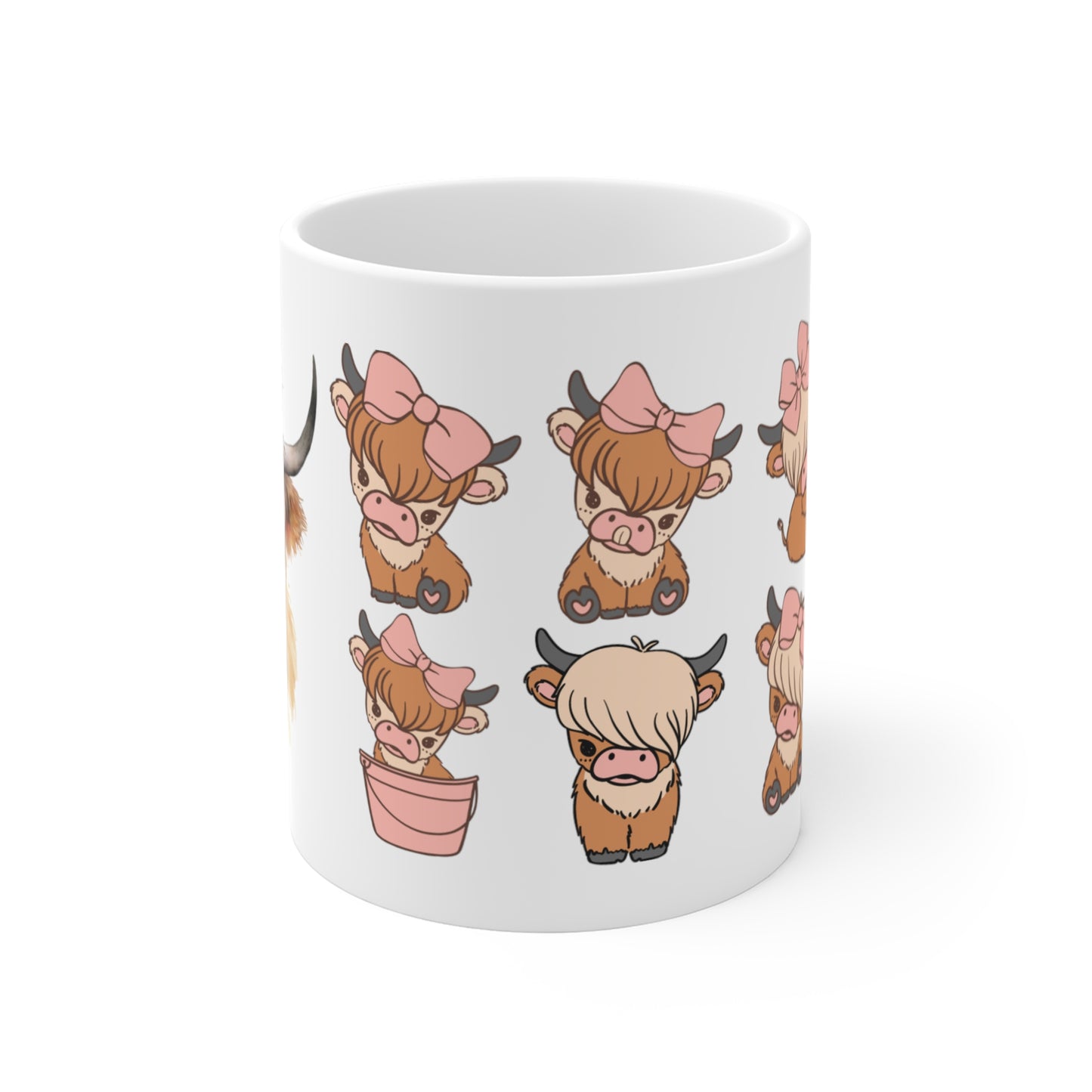 Highland Cow Mug for Farmer's Gifts for Cow Lovers gift Cow Face Coffee Mug Cow Face Cow Cup Cute Cow Mugs for Cow Print gifts Cow Theme