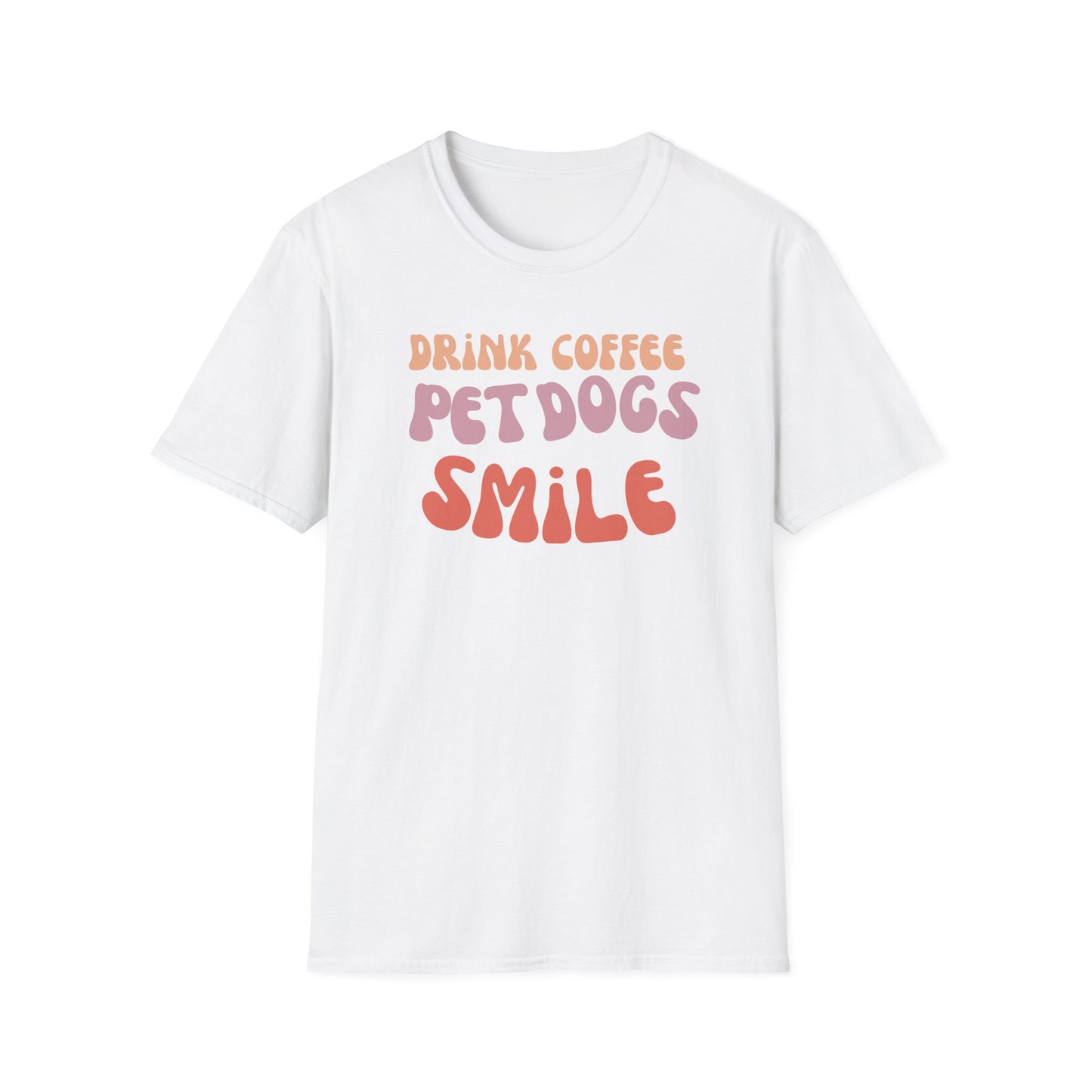 Groovy Dog Shirt for Coffee Lover Tees Retro Dog Tshirt for Dog Lover gift for Dog Mom present for Christmas gifts for Her Smile T-shirts