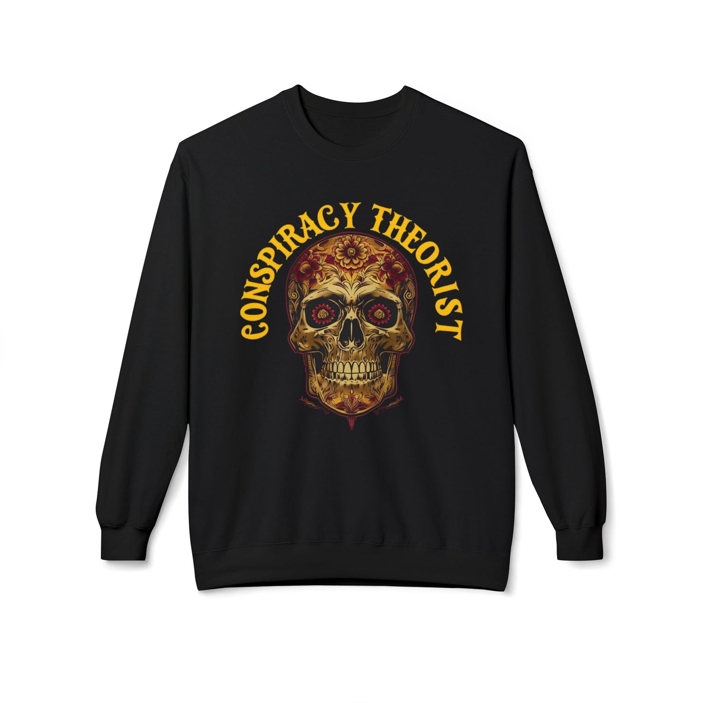 Conspiracy Theorist Sweatshirt for Funny Sweatshirts forConspiracy Theorists gifts for Christmas present for Friend gift Skull Sweater