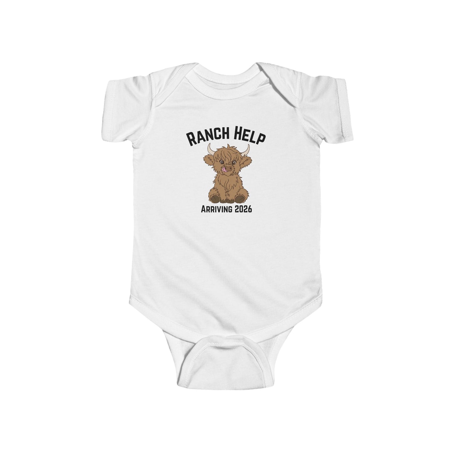 Ranch Help Baby Bodysuit, Infant Tee, New Baby Gift, Cute Baby Outfit, Baby Shower Gift, Announcement Bodysuit
