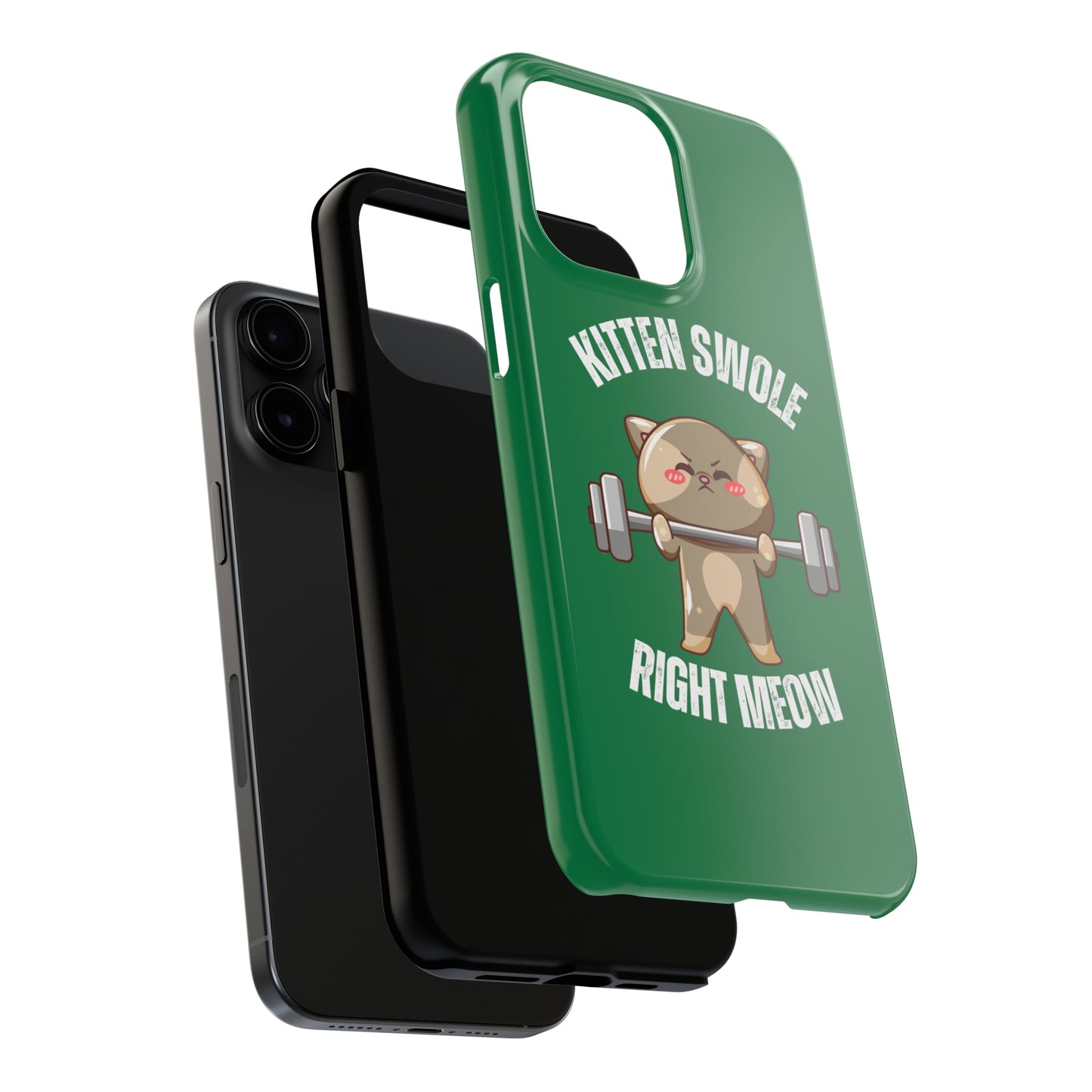 Funny Cat iPhone case for Gym Lover gift Cat Weightlifting Cat Lifting Weights Phone case for Workout Lover gift for Fitness enthusiast