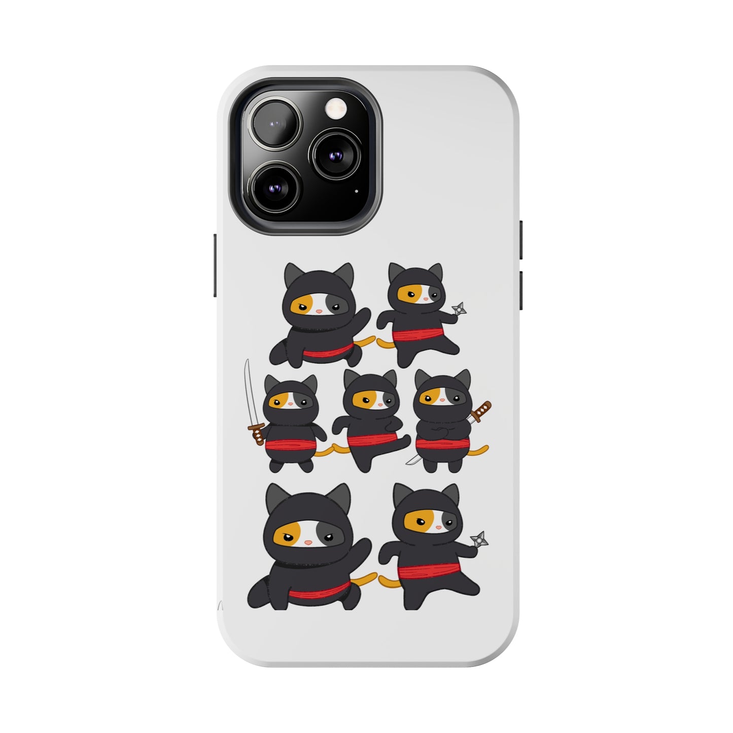 Funny Cat iPhone case for Cat Lover gift for Cat Mom gift Funny Cat Phone Case NINJA CATS Case