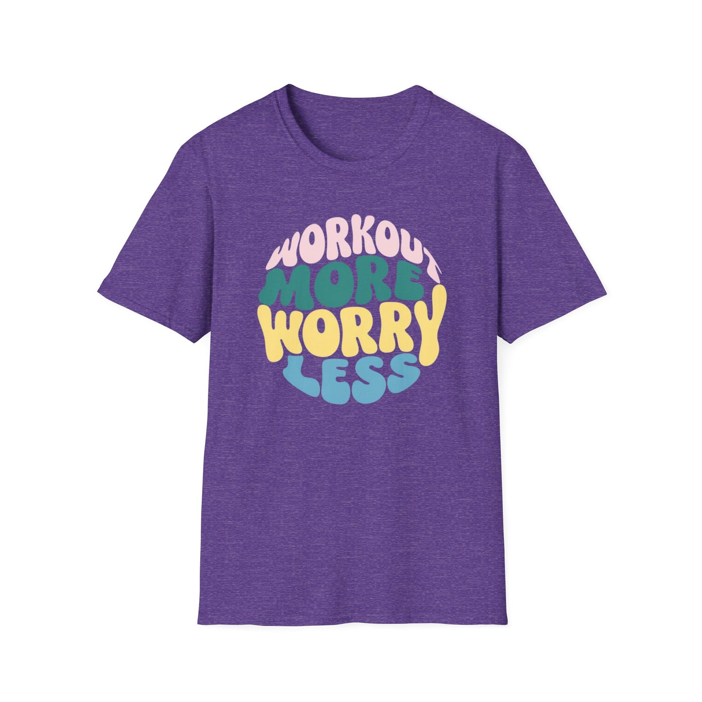 Workout More Worry Less TShirt for Gym T Shirts for Gym Rats gifts for Christmas presents for Fitness Freaks TShirts for Her gifts