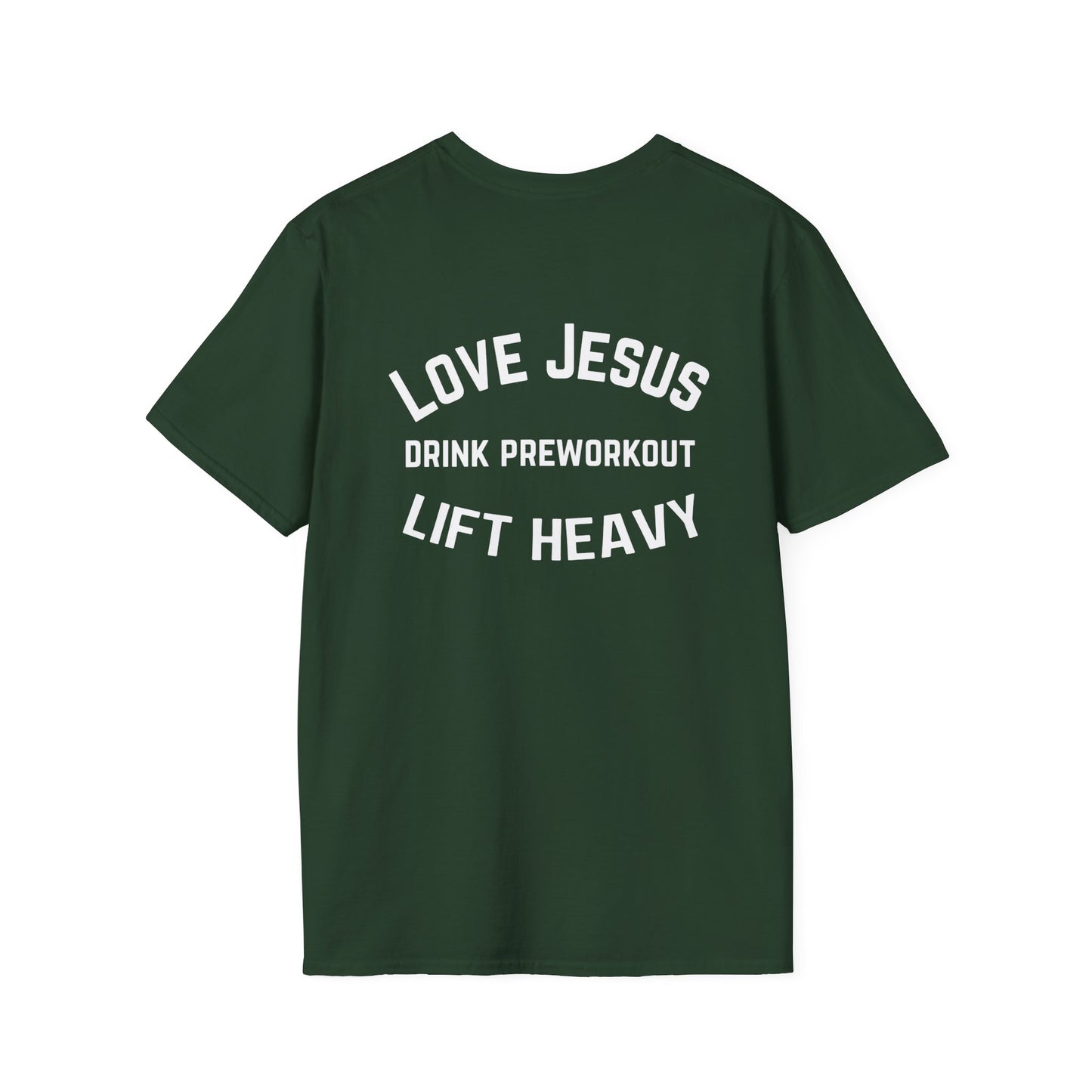 Christian gym Tees for Workout T-shirts for Christians gifts for gym rats gift Love Jesus Drink Pre Workout Lift Heavy Shirts Weightlift