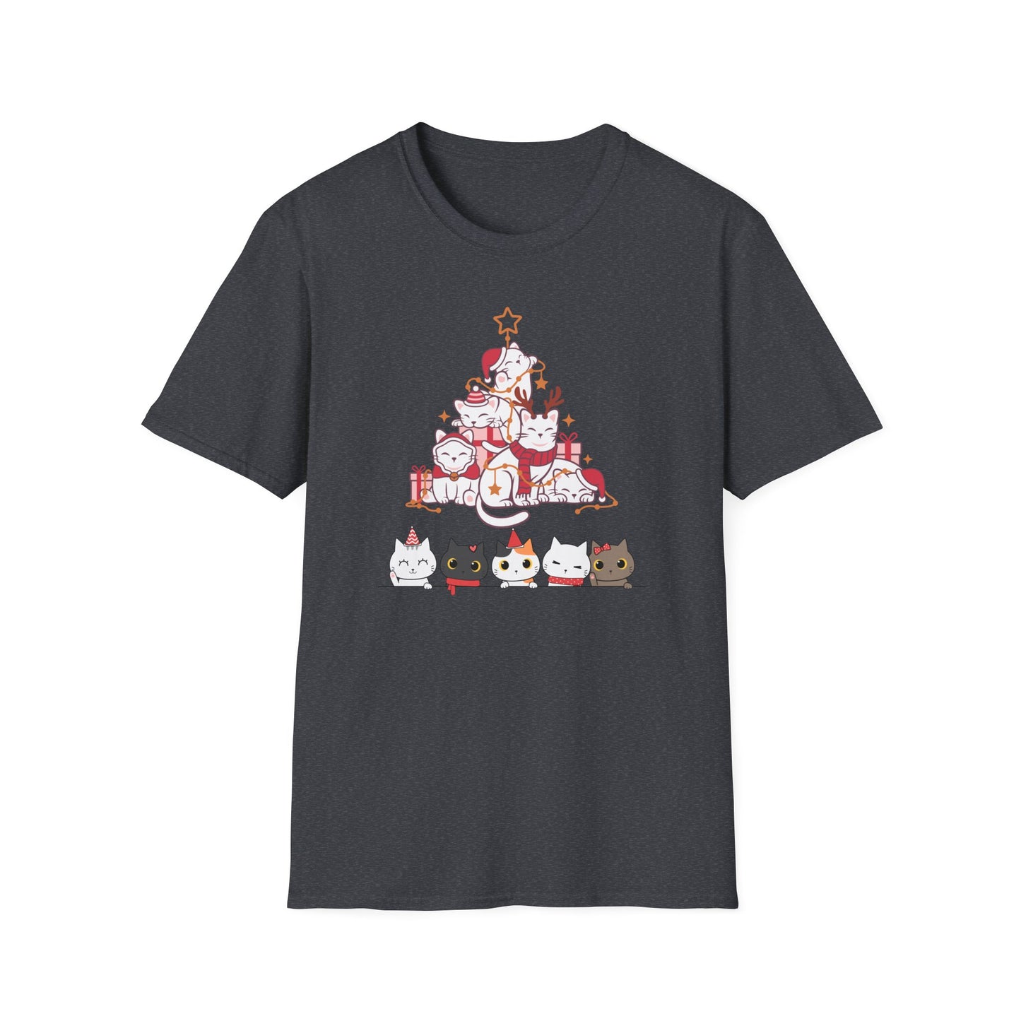 Christmas Cat tshirt for Cat Lovers gift for Christmas t-shirt for Cat mom present for Christmas gifts for Women's Cat Lady Shirt for Her