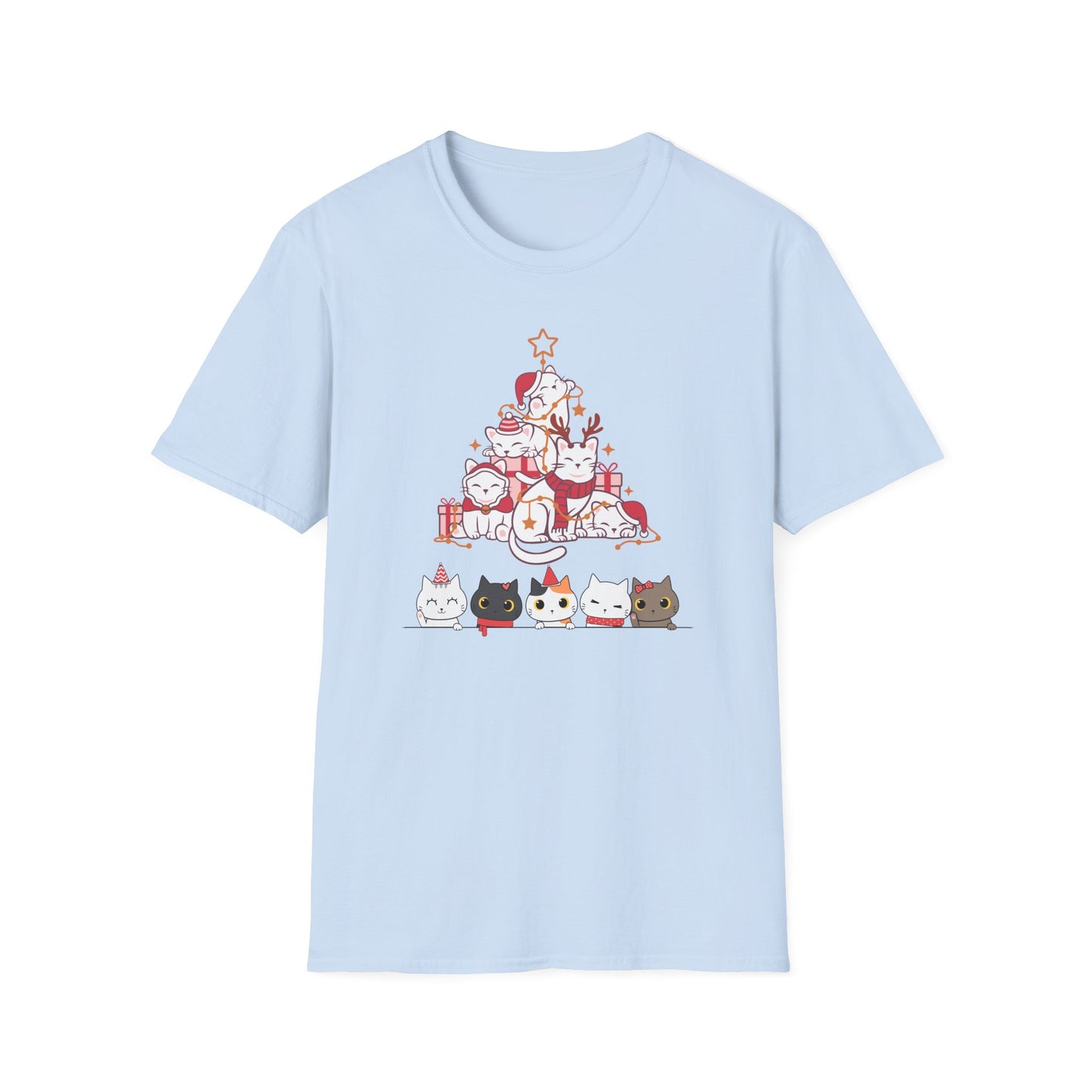 Christmas Cat tshirt for Cat Lovers gift for Christmas t-shirt for Cat mom present for Christmas gifts for Women's Cat Lady Shirt for Her