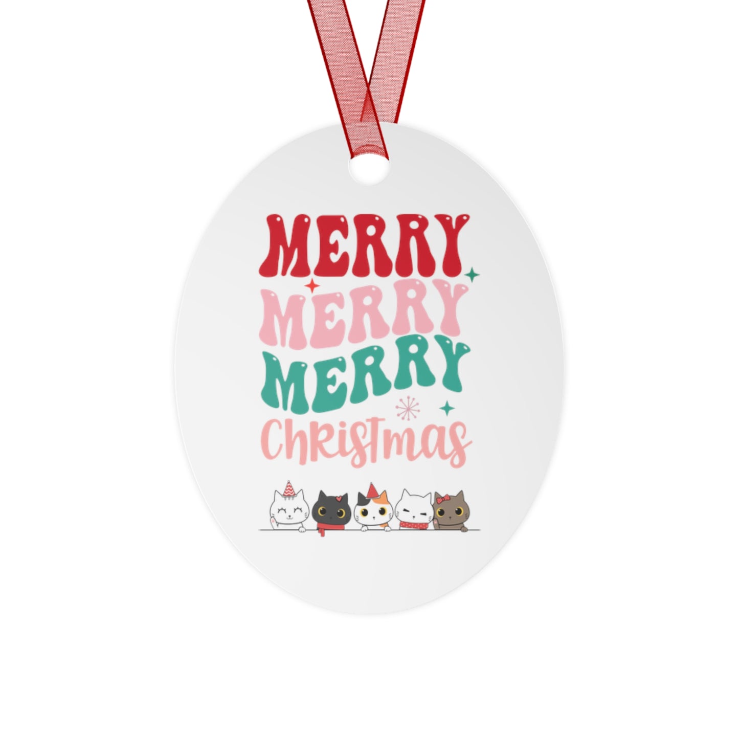 Groovy Cat Ornament for Retro Christmas Ornaments for Funny Christmas Tree Ornaments for Cats Tree Ornaments for Cat Lover gift
