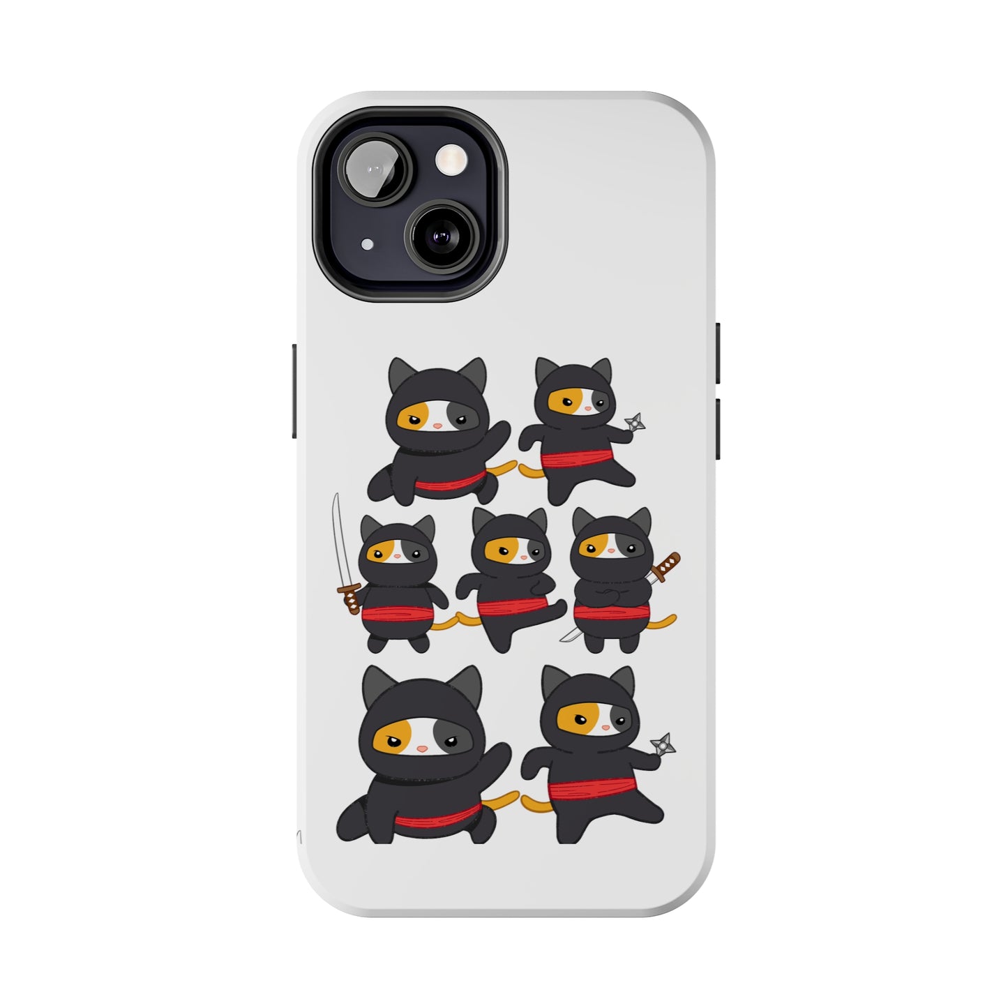 Funny Cat iPhone case for Cat Lover gift for Cat Mom gift Funny Cat Phone Case NINJA CATS Case