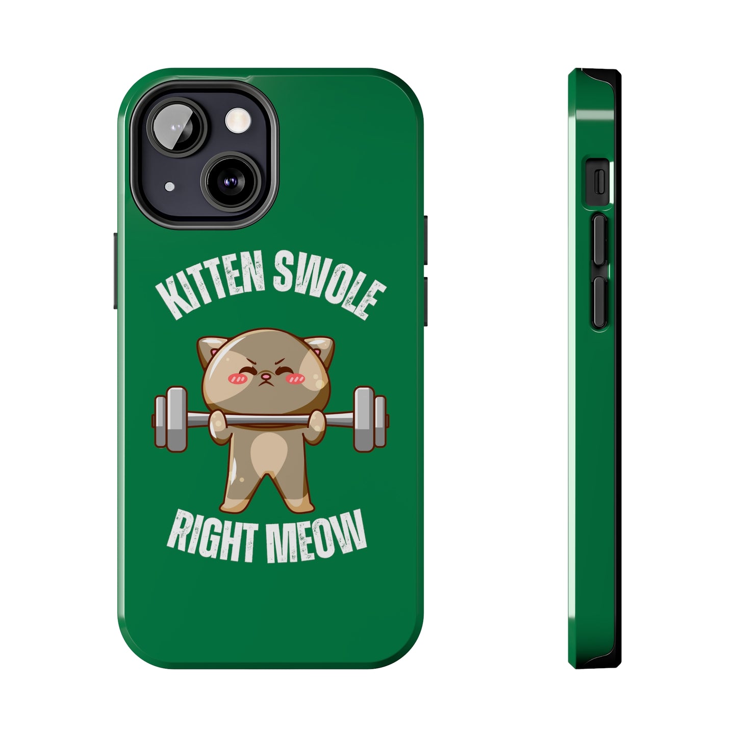 Funny Cat iPhone case for Gym Lover gift Cat Weightlifting Cat Lifting Weights Phone case for Workout Lover gift for Fitness enthusiast