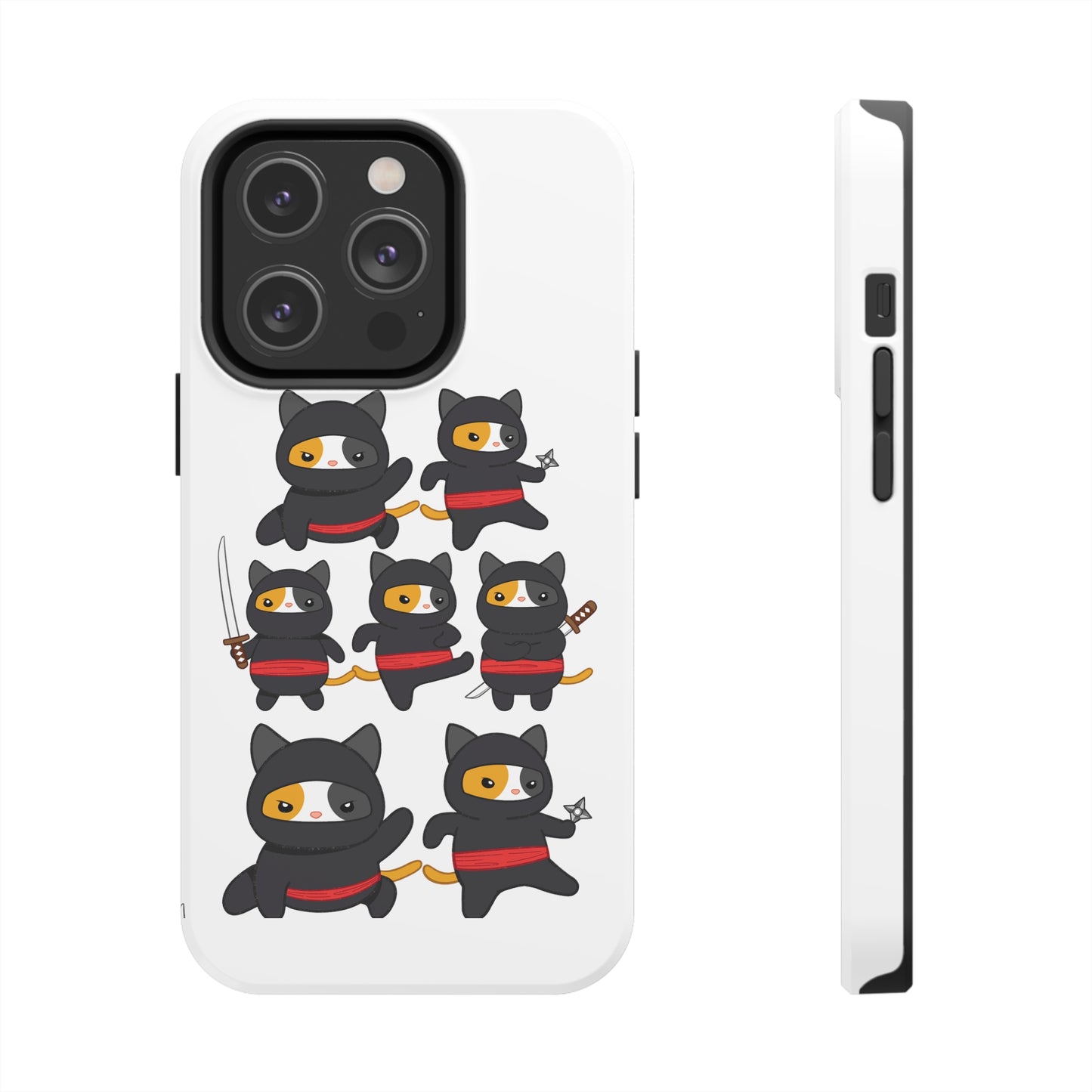 Funny Cat iPhone case for Cat Lover gift for Cat Mom gift Funny Cat Phone Case NINJA CATS Case