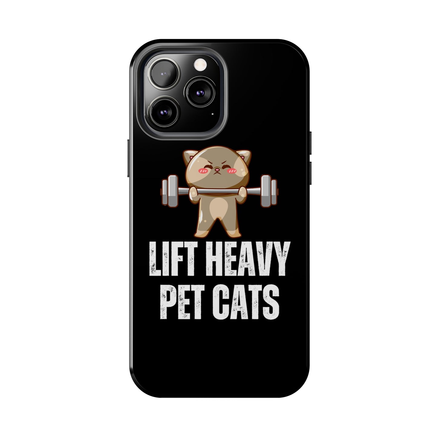 Funny Cat iPhone Case for Gym lover gift for Fitness Lover Cat Lifting Weights Lift HEAVY Pet CATS protective case