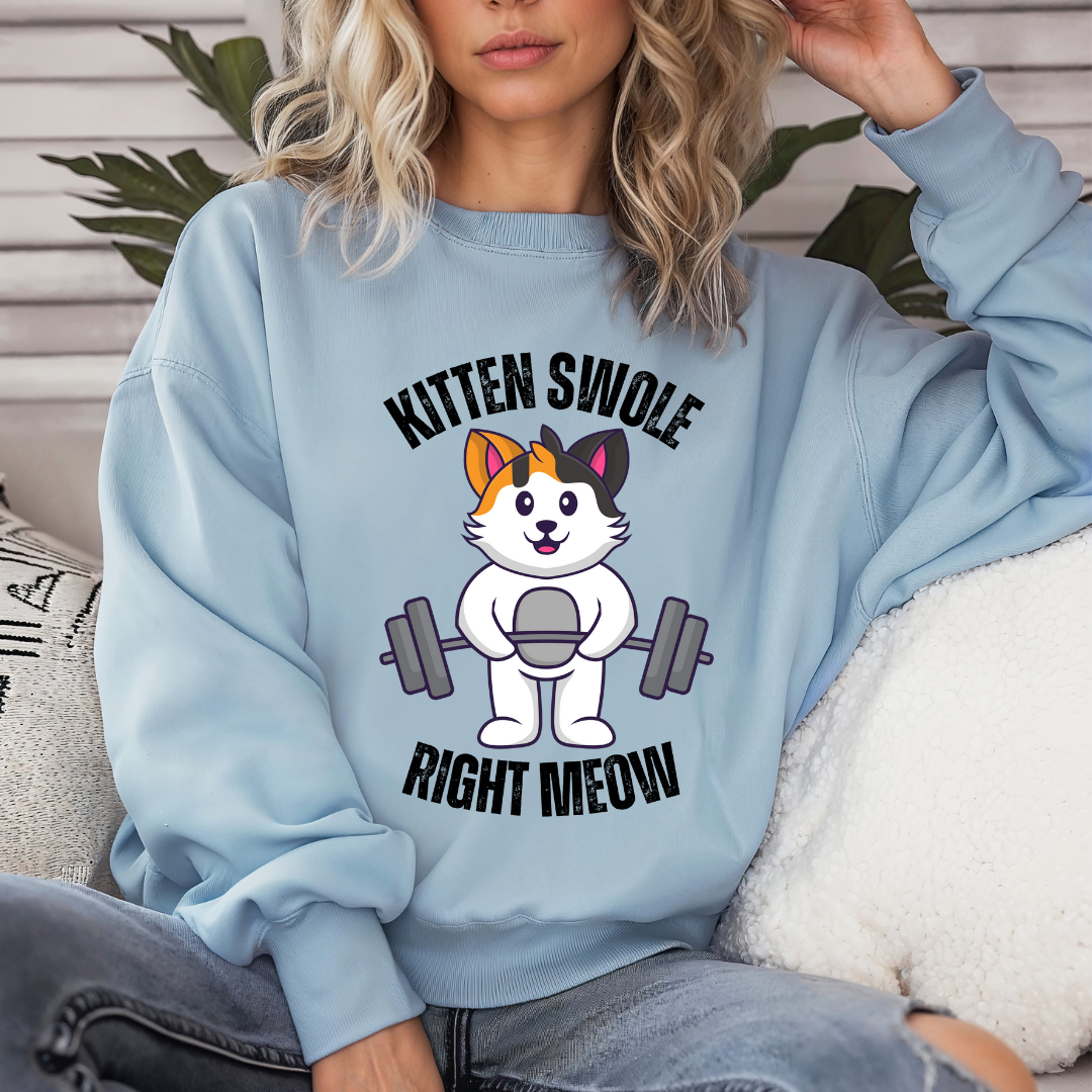 Cat Lifting Weights Sweatshirt for Gym gift for Cat Mom Sweatshirts Powerlifting Cats Working Out Cats Weightlifting Sweatshirt Funny Kitty Gifts
