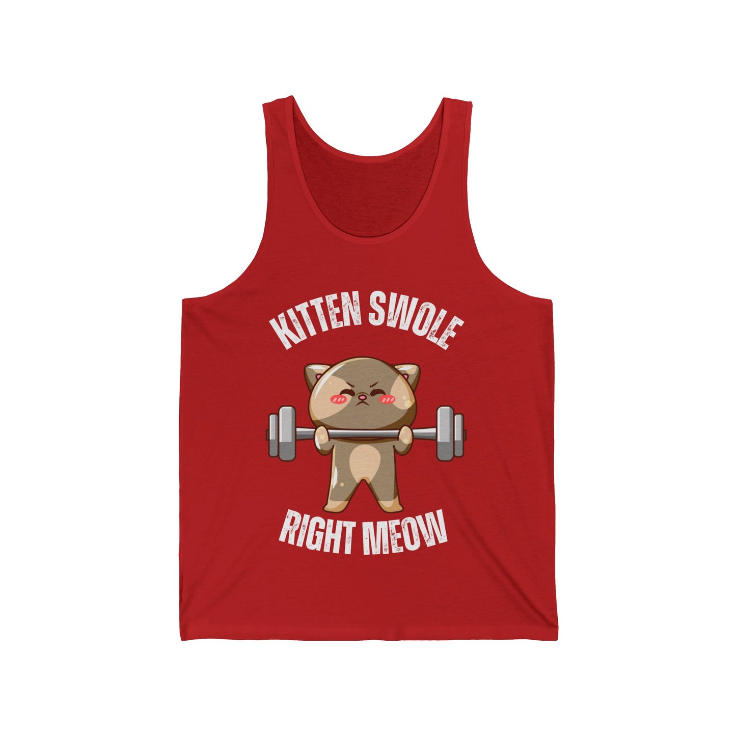 Funny Tank Top for the Gym Cat Working out Shirt Cat Lifting Weights T-shirt for Fitness Lover gift for Cat Lover gift CAT TANK TOP