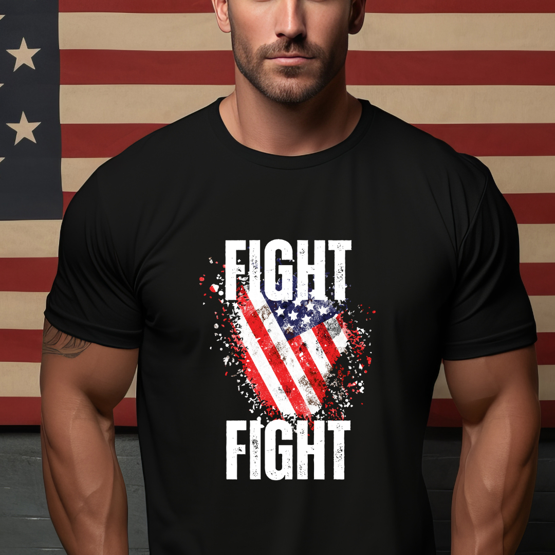 Fight Fight T Shirt for 2024 Election Shirts for Trump gifts for Repub Graceful Tallow