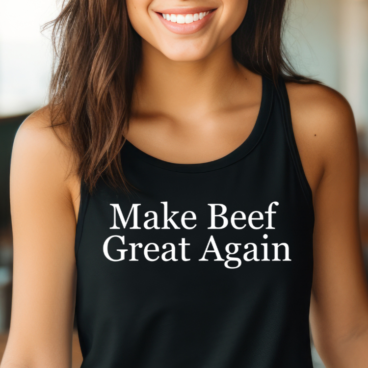 Mens Personalized Tank Top Carnivore Diet Tank Tops for Him gifts for Dad gift Make Beef Great Again Shirt for Funny gift ideas for Men Tanks