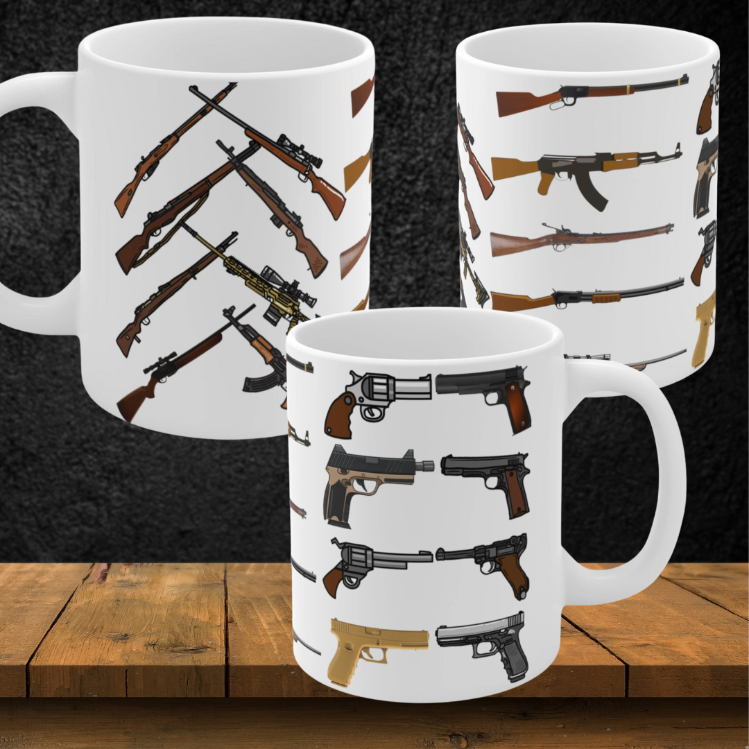 Gun Range Coffee Mug for Gun Lover gift for Gun Enthusiast Gift For Him - Rifle Mug - Pistol Mug - Republican Mug 11oz