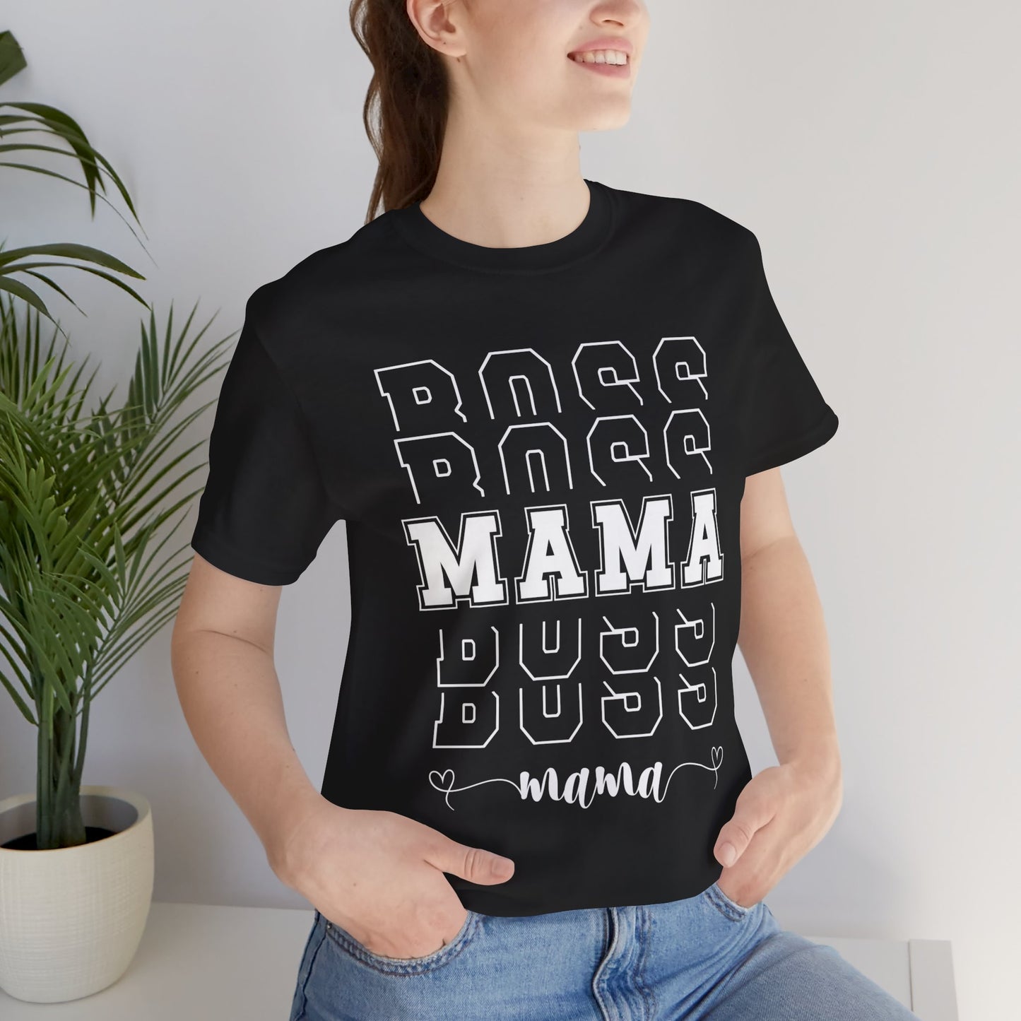 BOSS MAMA T Shirt Groovy Moms T-shirts for Mom gifts for Mothers Day gift for Her Cute Momma Shirts Mommy T Shirts Mom is the best