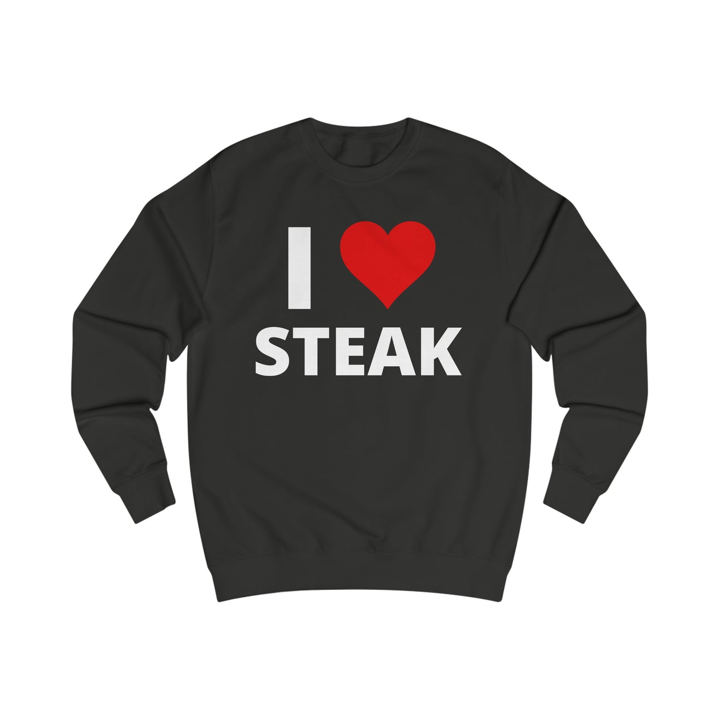 I Heart Steak Sweatshirt I Love Steak Sweater Meat Lover Pull Over for Steak Lover Soft Sweat Shirt Grill Master Gift for Him or Her