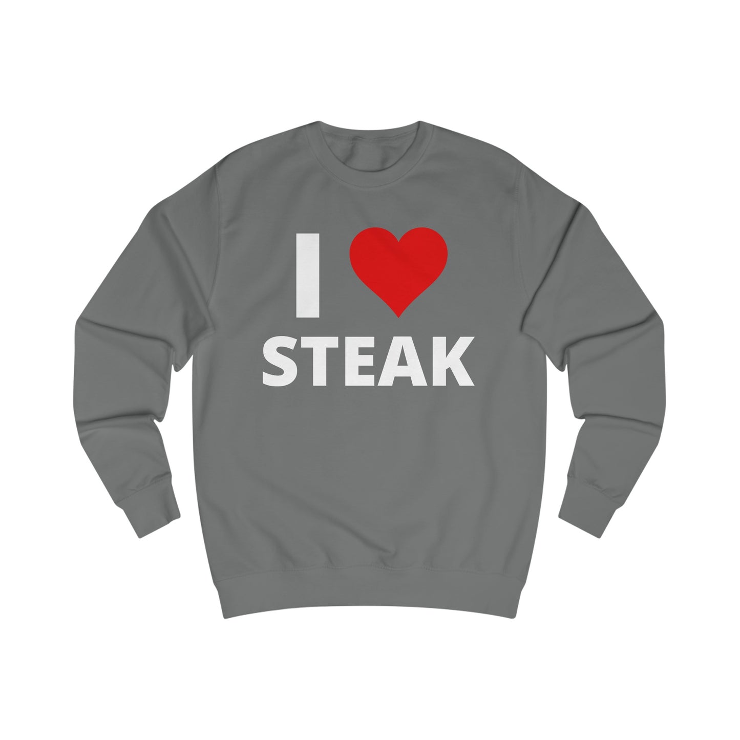 I Heart Steak Sweatshirt I Love Steak Sweater Meat Lover Pull Over for Steak Lover Soft Sweat Shirt Grill Master Gift for Him or Her