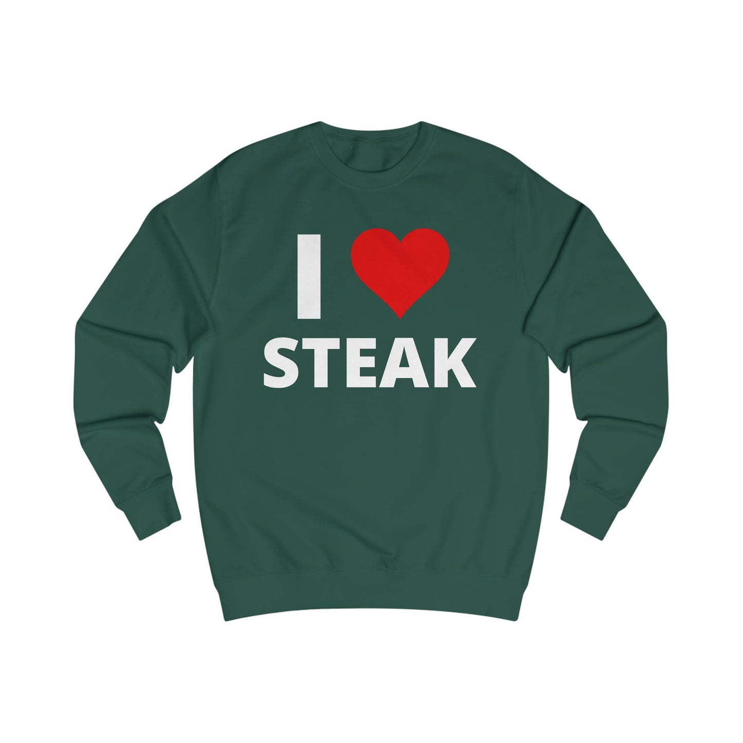 I Heart Steak Sweatshirt I Love Steak Sweater Meat Lover Pull Over for Steak Lover Soft Sweat Shirt Grill Master Gift for Him or Her