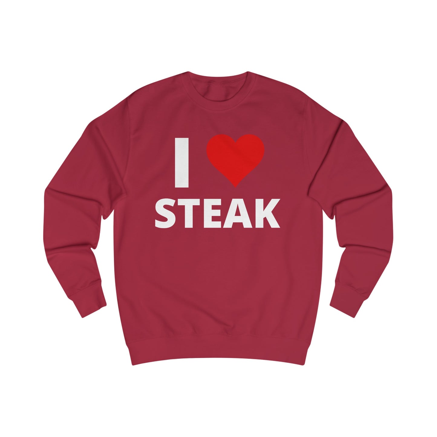 I Heart Steak Sweatshirt I Love Steak Sweater Meat Lover Pull Over for Steak Lover Soft Sweat Shirt Grill Master Gift for Him or Her