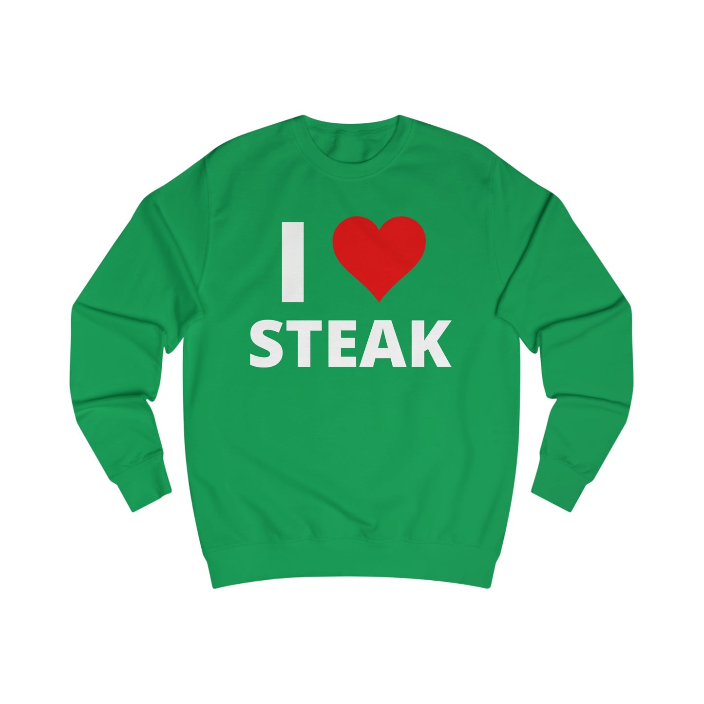 I Heart Steak Sweatshirt I Love Steak Sweater Meat Lover Pull Over for Steak Lover Soft Sweat Shirt Grill Master Gift for Him or Her