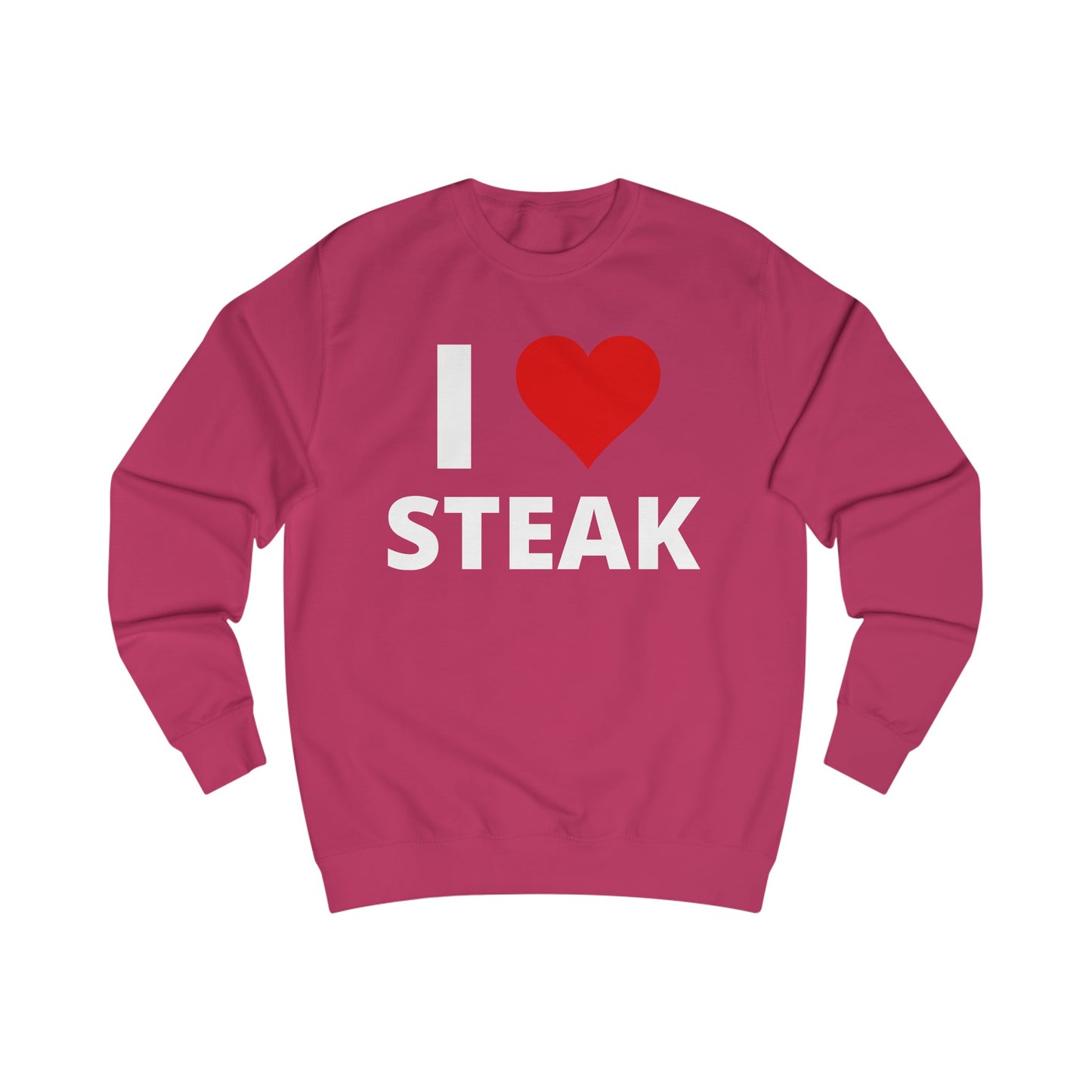 I Heart Steak Sweatshirt I Love Steak Sweater Meat Lover Pull Over for Steak Lover Soft Sweat Shirt Grill Master Gift for Him or Her