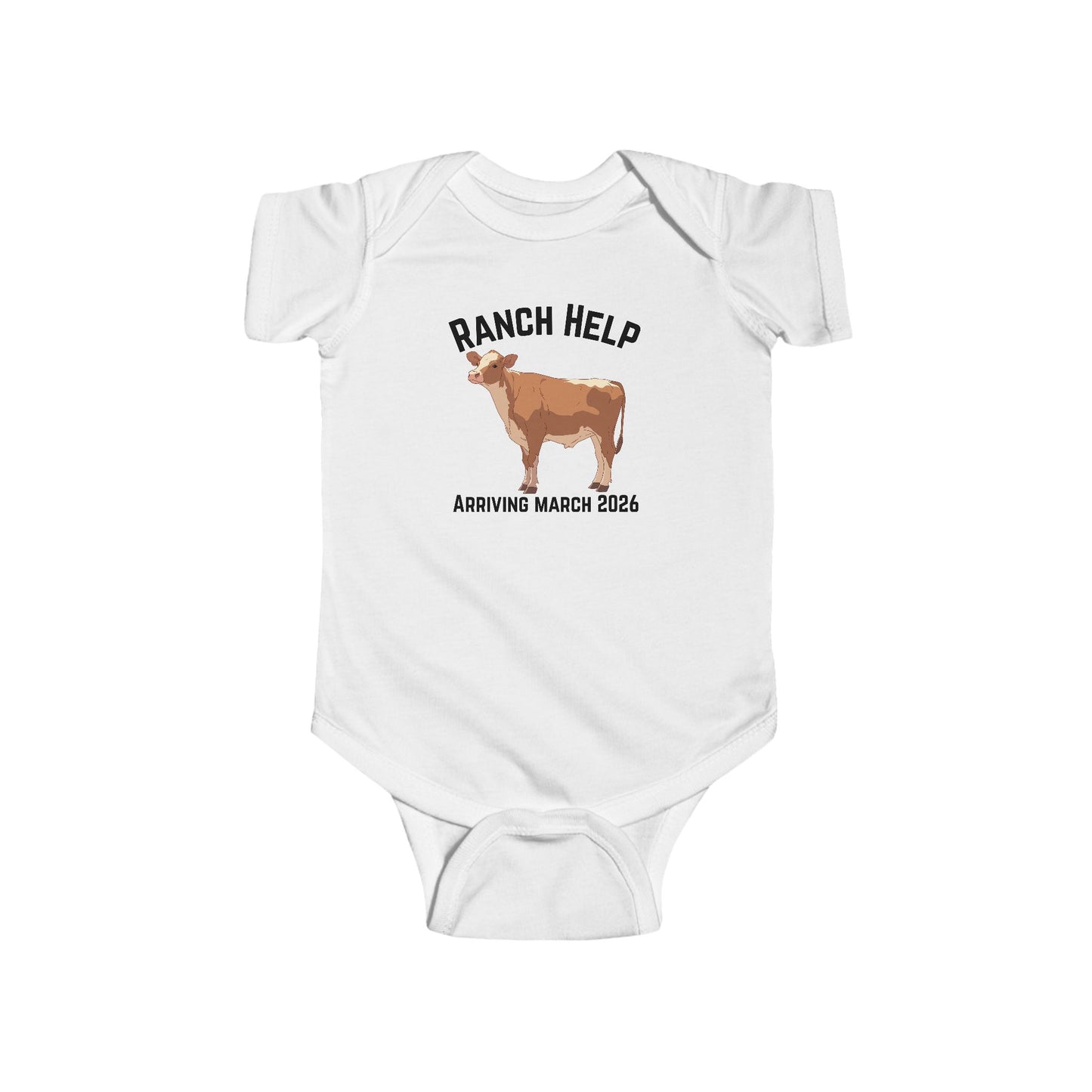Baby Cow Bodysuit’s , Personalized Cow Bodysuit, Ranch Help, Cute Cow Gift, Rancher Baby Outfit, Custom Infant Romper