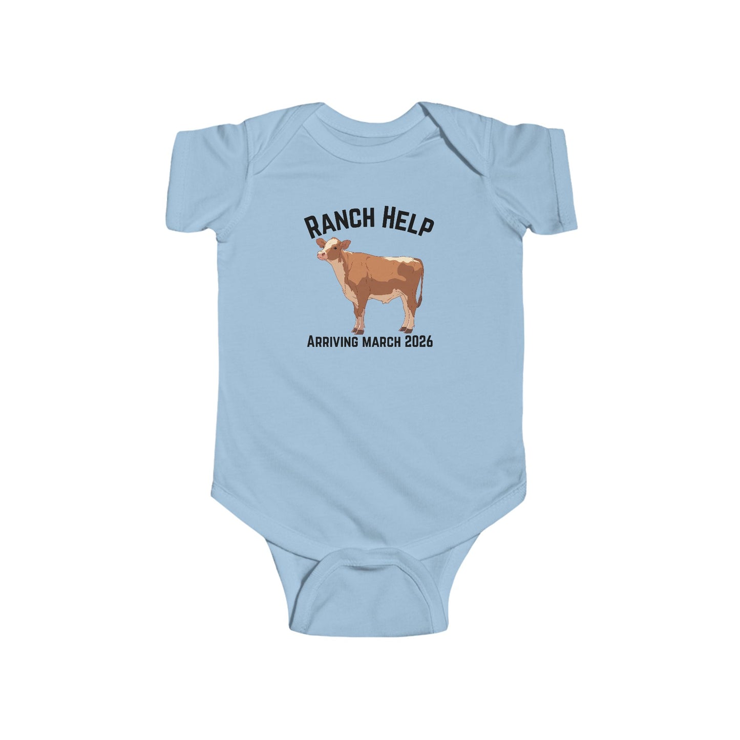 Baby Cow Bodysuit’s , Personalized Cow Bodysuit, Ranch Help, Cute Cow Gift, Rancher Baby Outfit, Custom Infant Romper